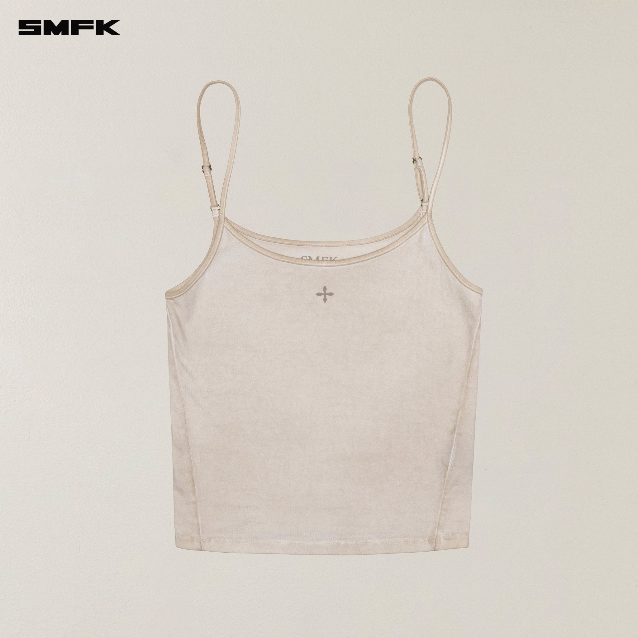 SMFK Vintage Storm Fade Dye Sports Camisole In White | MADAX