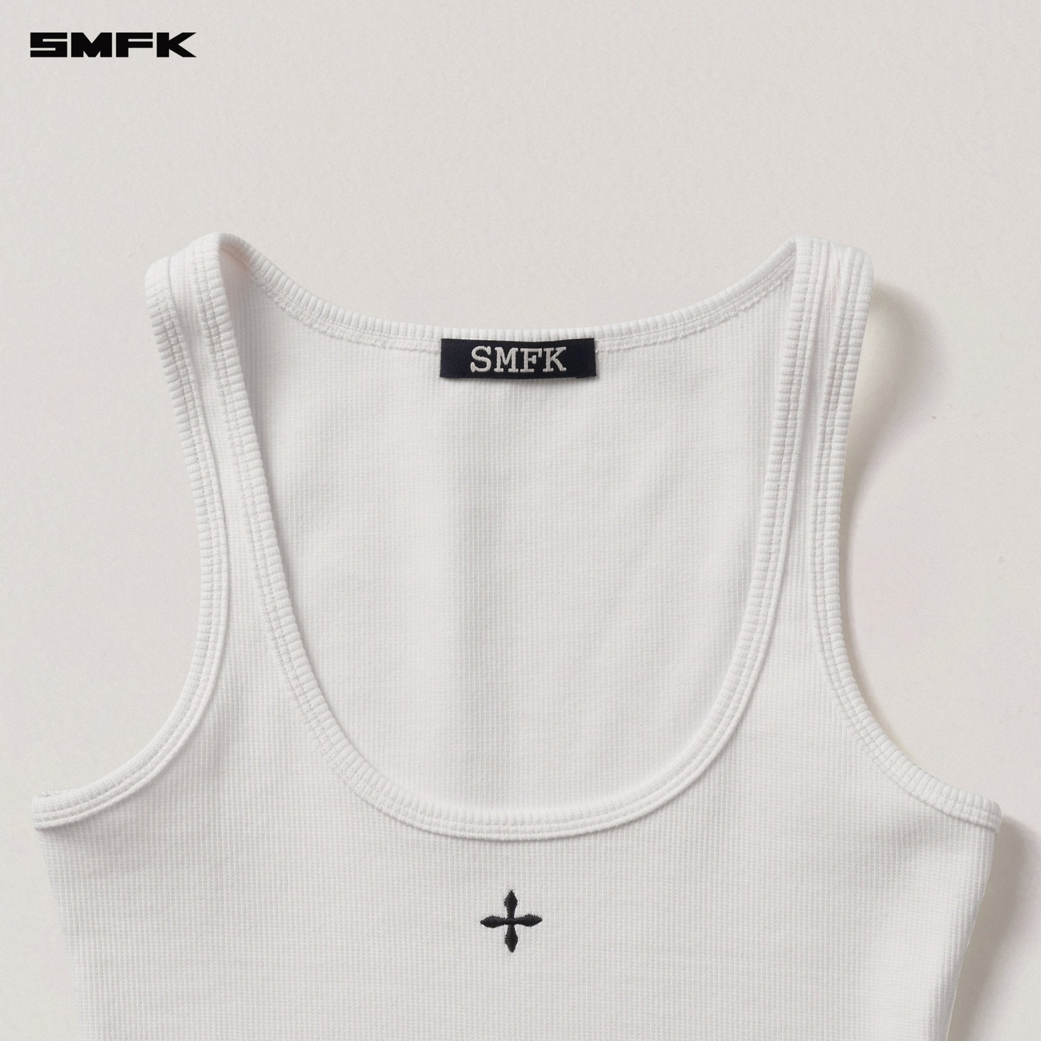 SMFK Vintage Storm Fade Rider Tank In Snow Mountain White | MADAX