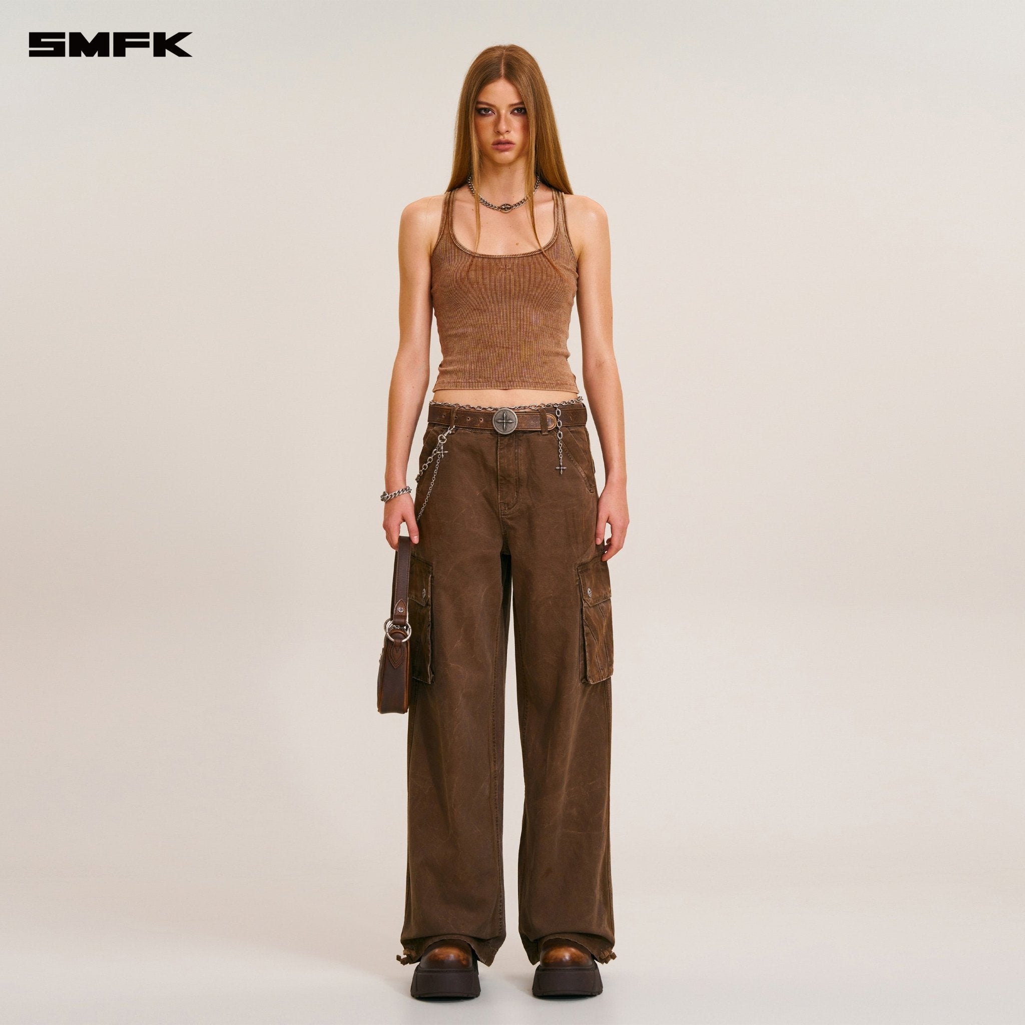 SMFK Vintage Storm Fade Rider Tank In Vanish Brown | MADAX