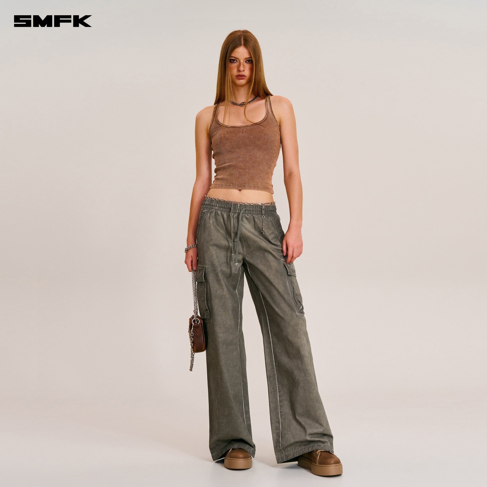 SMFK Vintage Storm Fade Rider Tank In Vanish Brown | MADAX