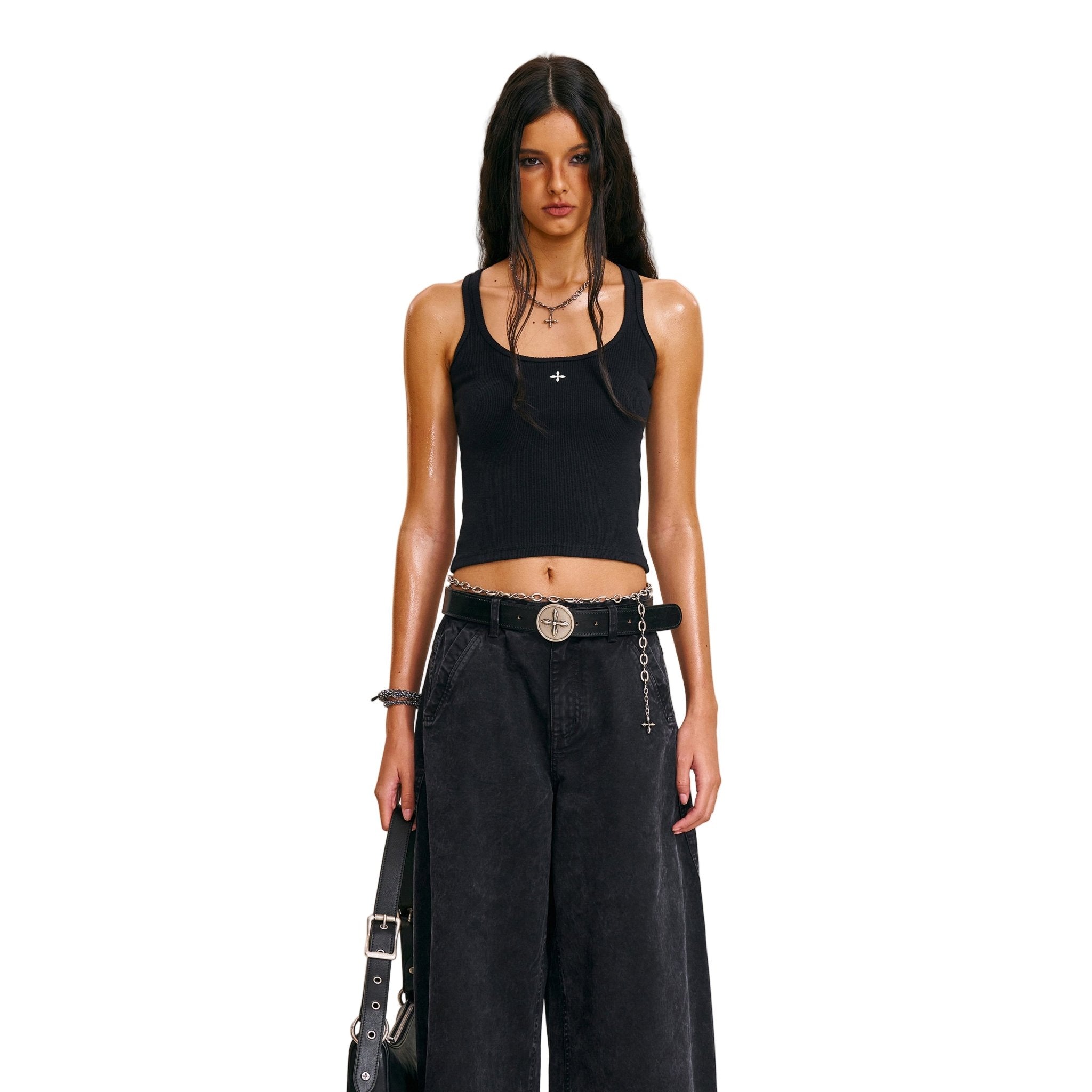 Vintage Storm Fade Rider Tank In Wild Black | MADAX