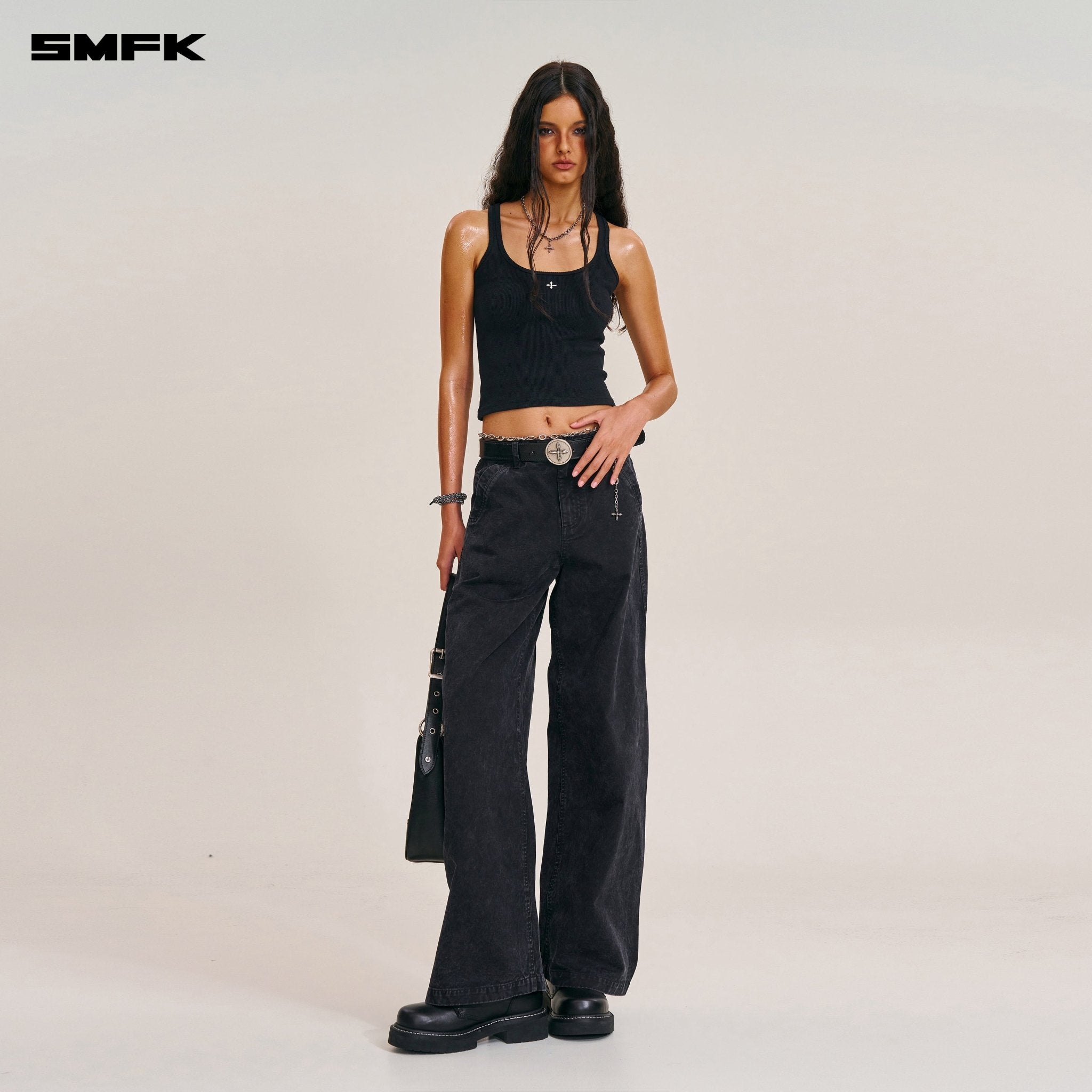 Vintage Storm Fade Rider Tank In Wild Black | MADAX