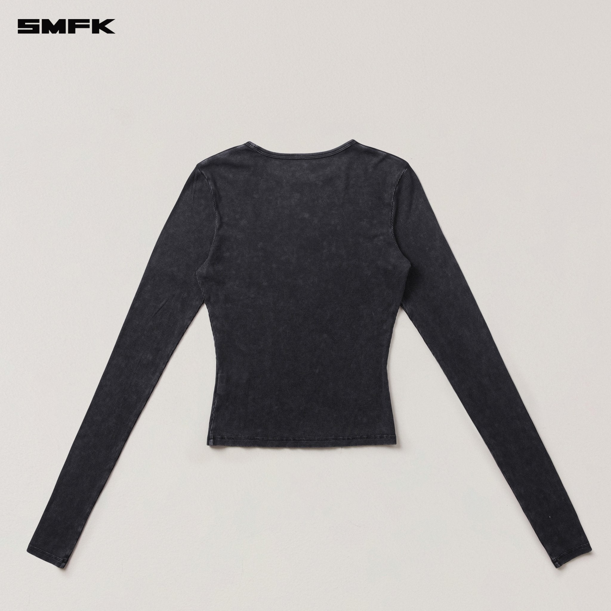 SMFK Vintage - Storm Fade Silk Sports Pullover in Black Mist | MADAX