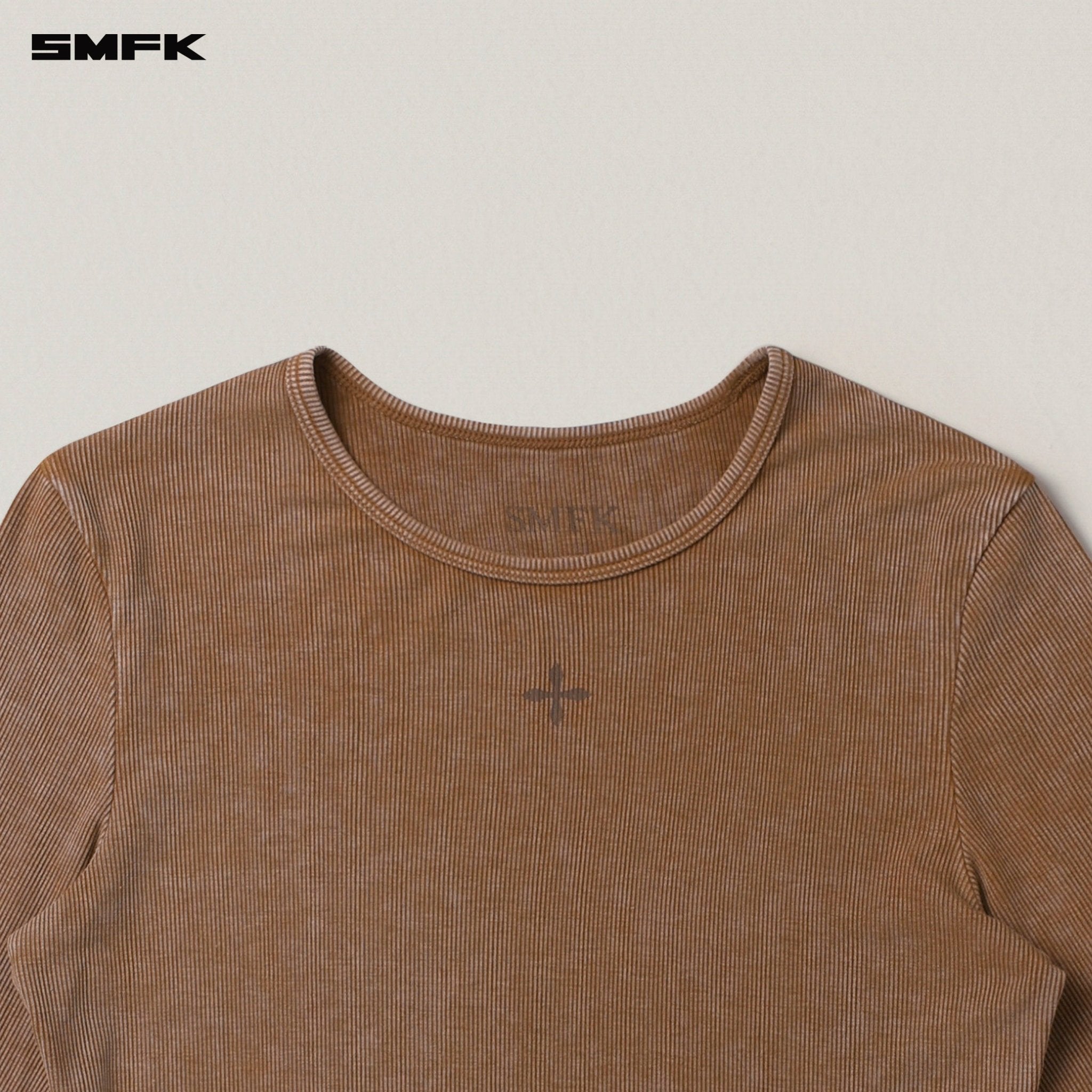 SMFK Vintage - Storm Fade Silk Sports Pullover In Brown | MADAX