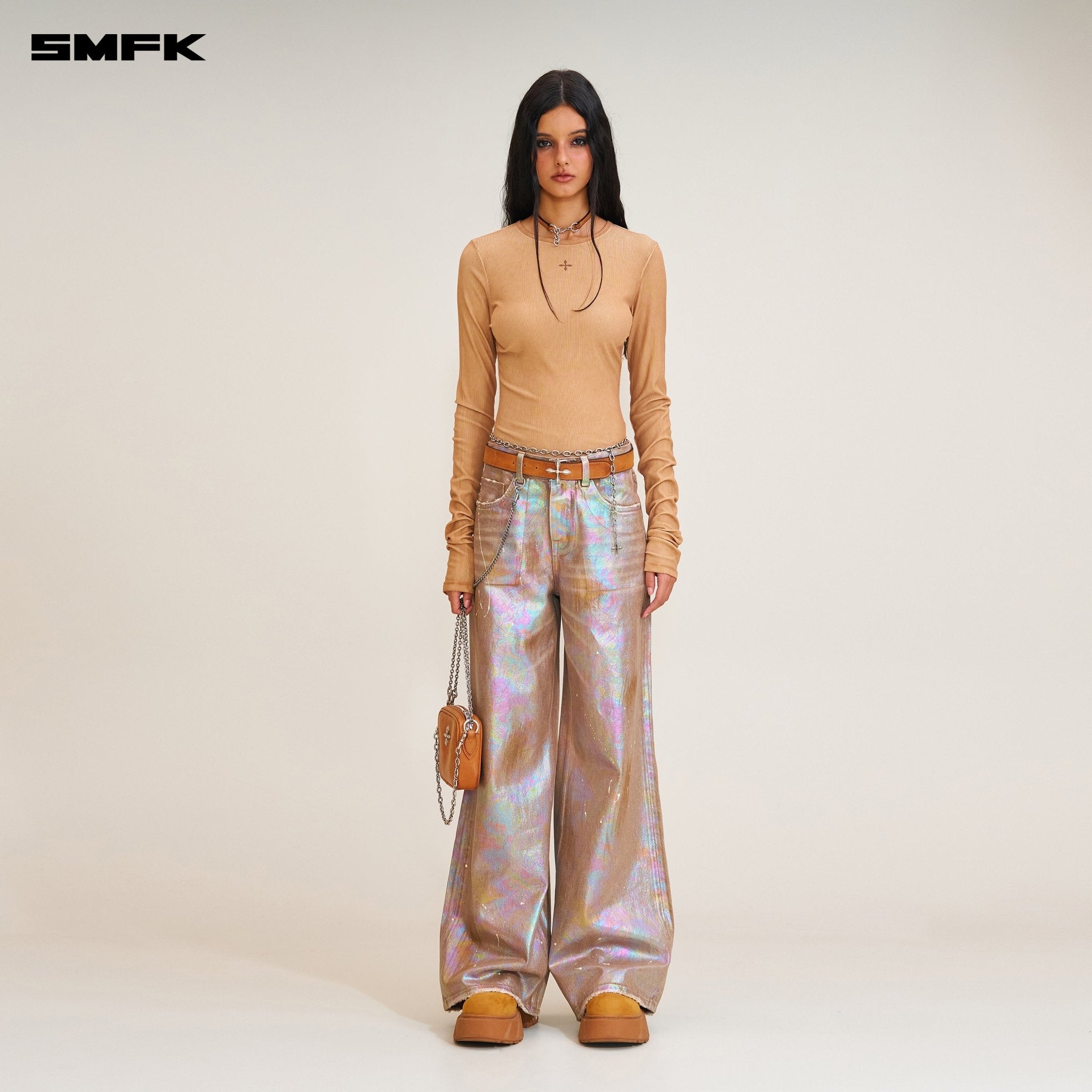 SMFK Vintage - Storm Fade Silk Sports Pullover In Desert | MADAX