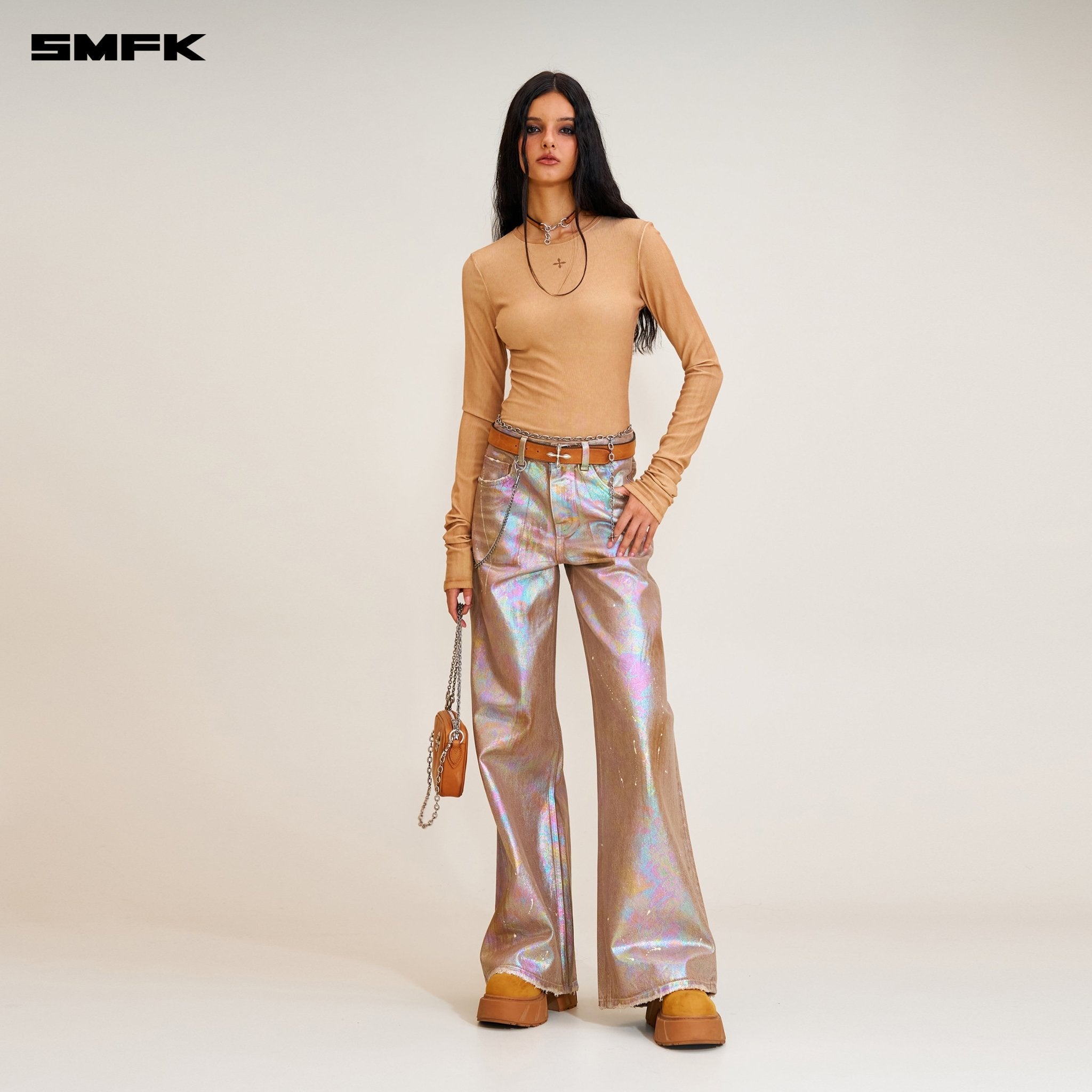 SMFK Vintage - Storm Fade Silk Sports Pullover In Desert | MADAX