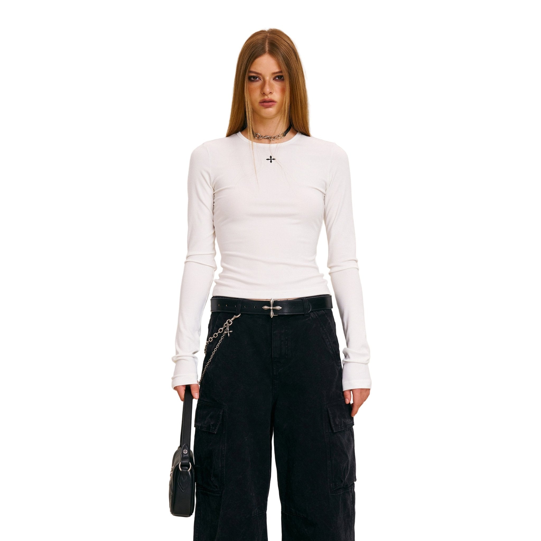 SMFK Vintage - Storm Fade Silk Sports Pullover in Snow Mountain White | MADAX