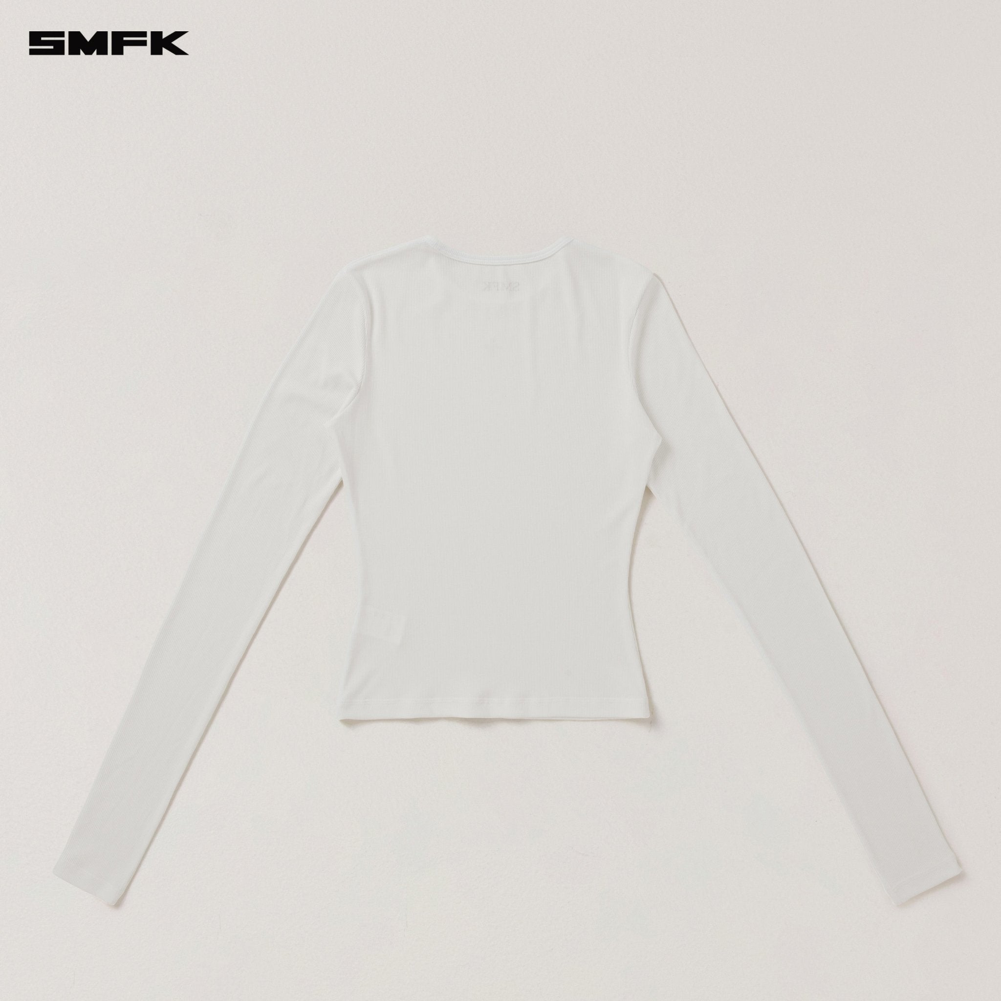 SMFK Vintage - Storm Fade Silk Sports Pullover in Snow Mountain White | MADAX