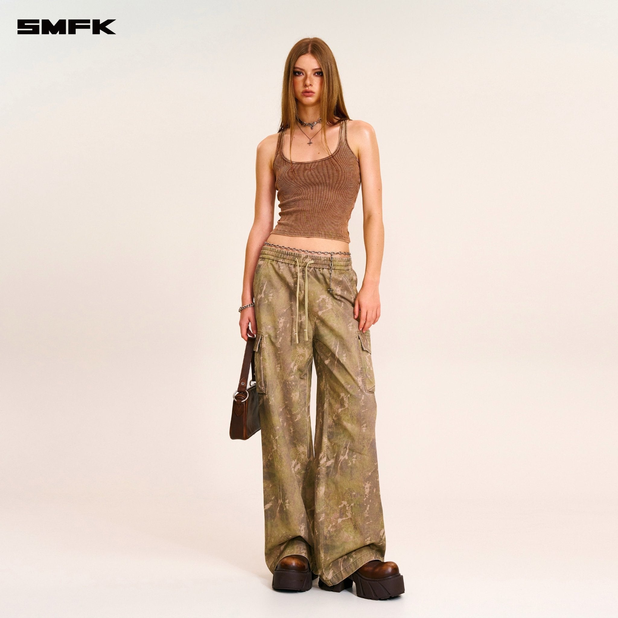 SMFK Vintage - Storm Loose Sports Cargo Pants In Hurricane Camouflage | MADAX