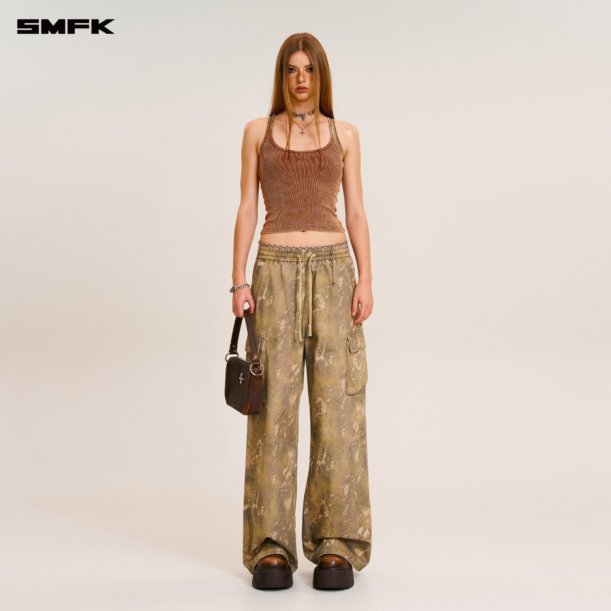 SMFK Vintage - Storm Loose Sports Cargo Pants In Hurricane Camouflage | MADAX