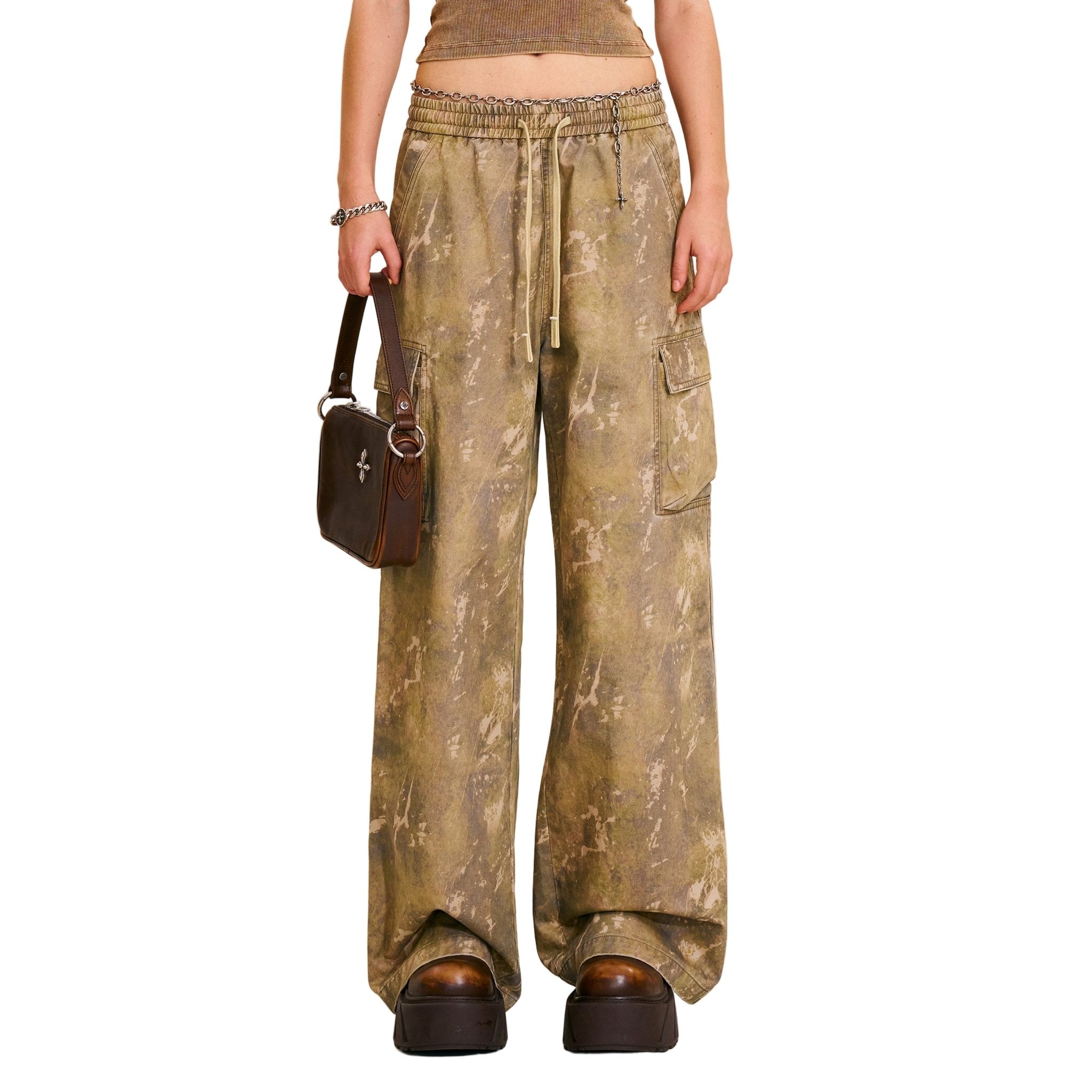 SMFK Vintage - Storm Loose Sports Cargo Pants In Hurricane Camouflage | MADAX