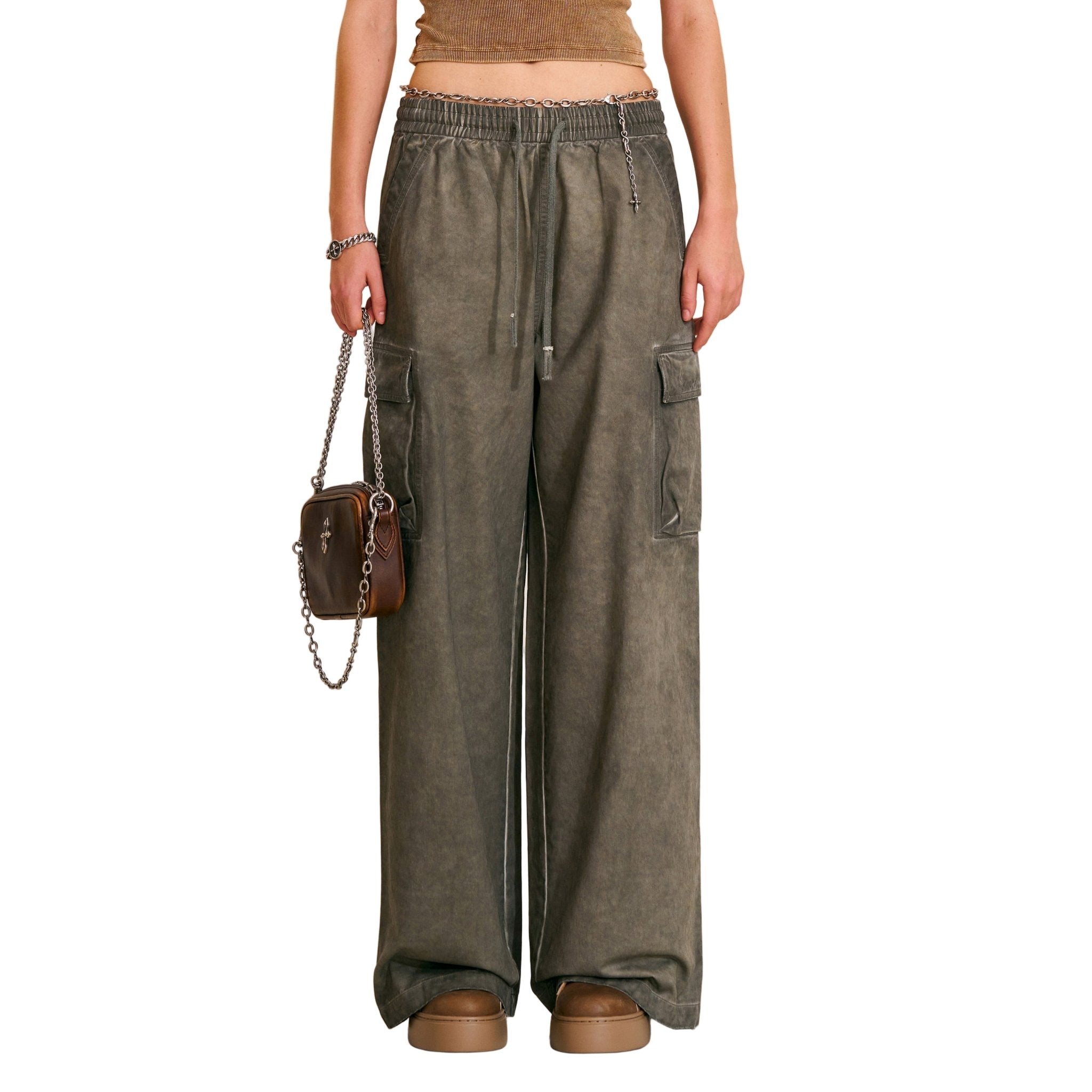 SMFK Vintage - Storm Loose Sports Cargo Pants In Wild Brown | MADAX