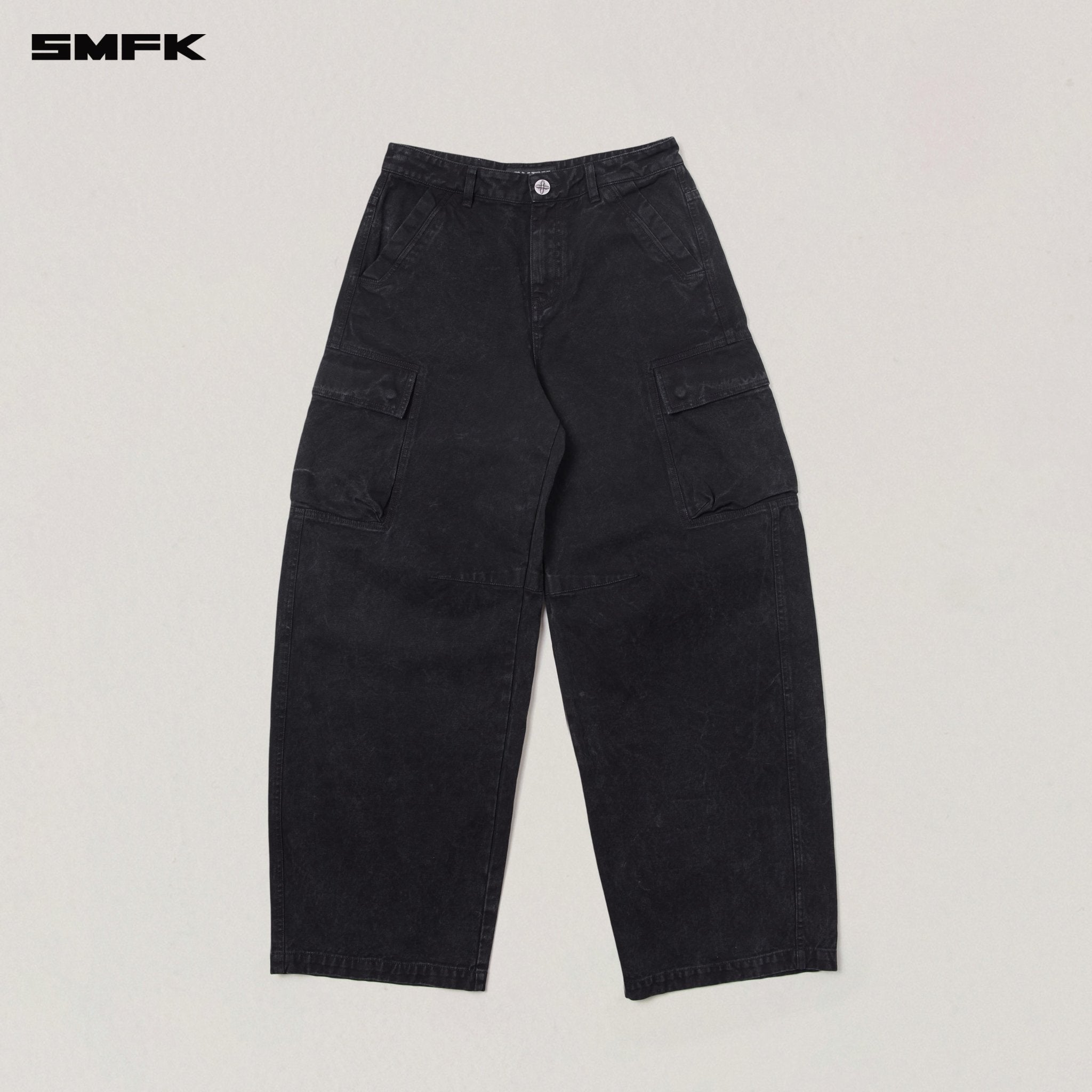 SMFK Vintage - Storm One Cut Arc Cargo Pants In Wild Black | MADAX