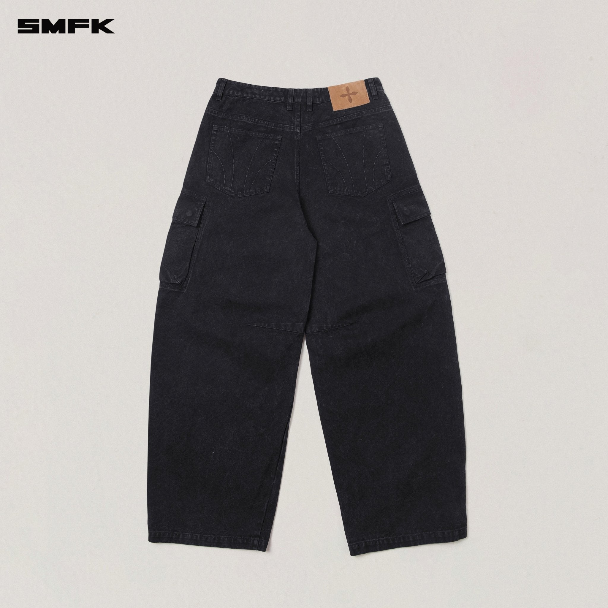 SMFK Vintage - Storm One Cut Arc Cargo Pants In Wild Black | MADAX