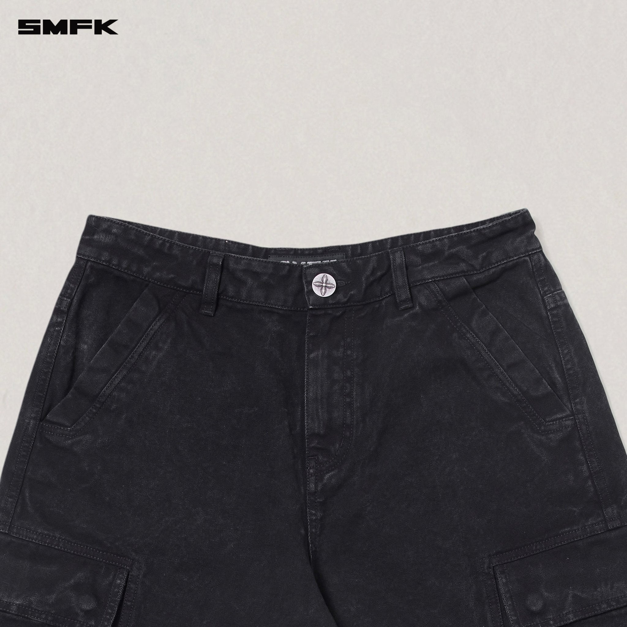 SMFK Vintage - Storm One Cut Arc Cargo Pants In Wild Black | MADAX