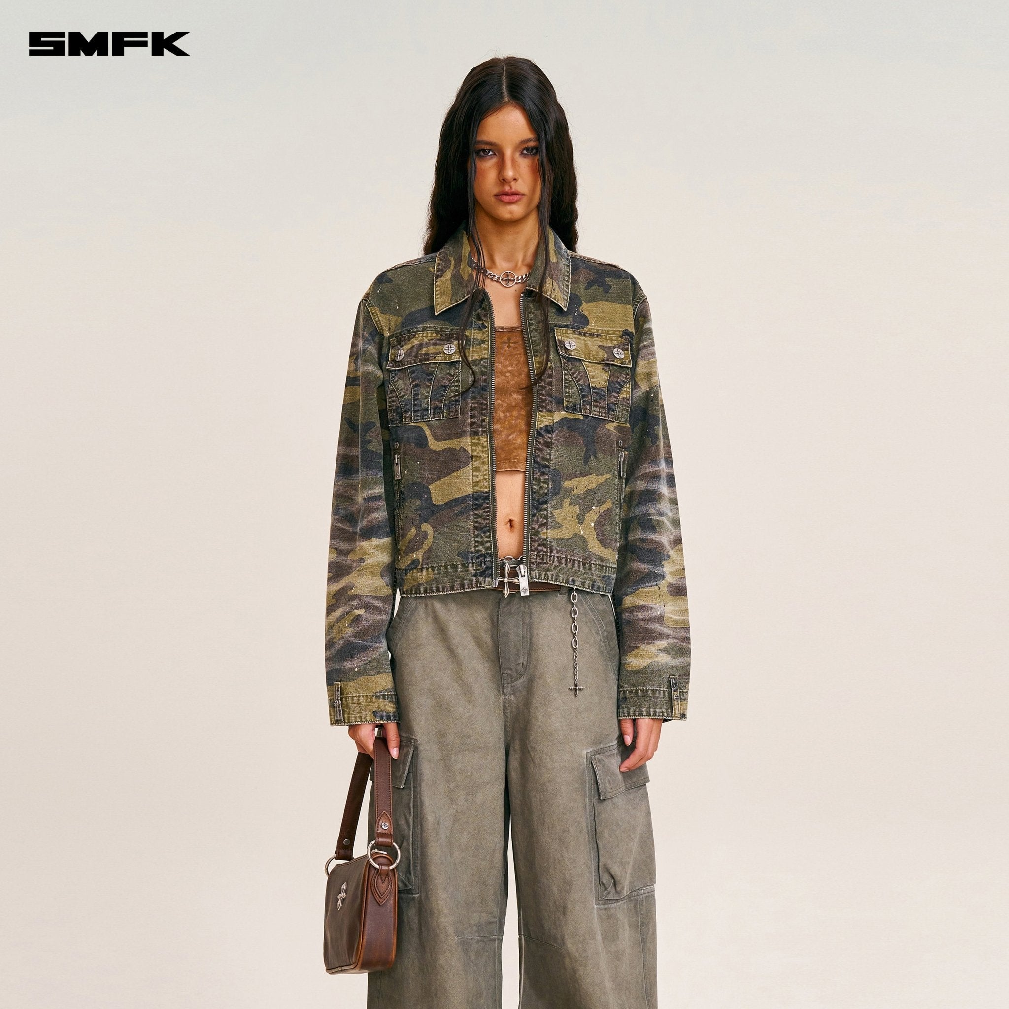 SMFK Vintage - Storm One Cut Arc Cargo Pants In Wild Brown | MADAX