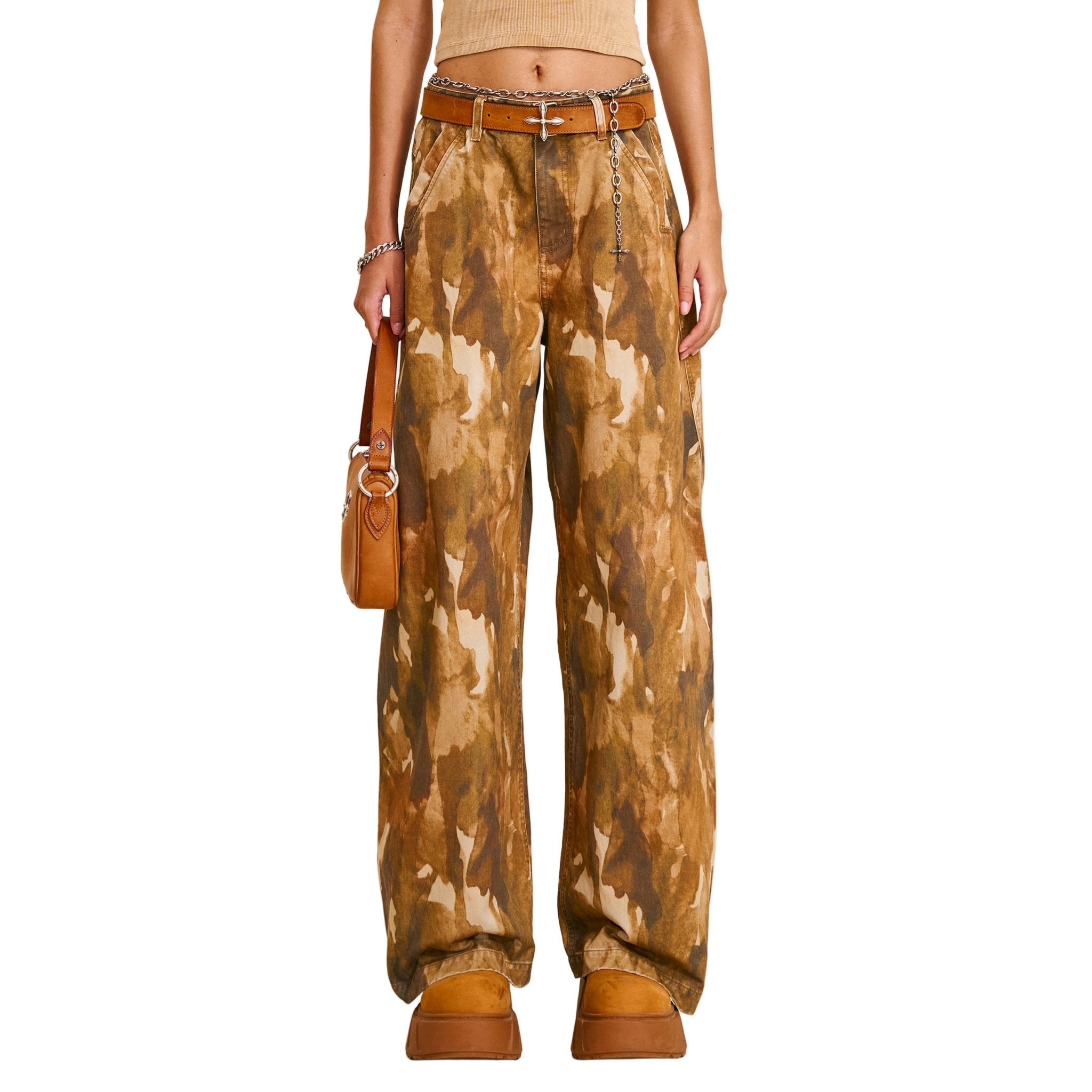SMFK Vintage - Storm Spiral Arc Cargo Pants In Ink Camouflage | MADAX