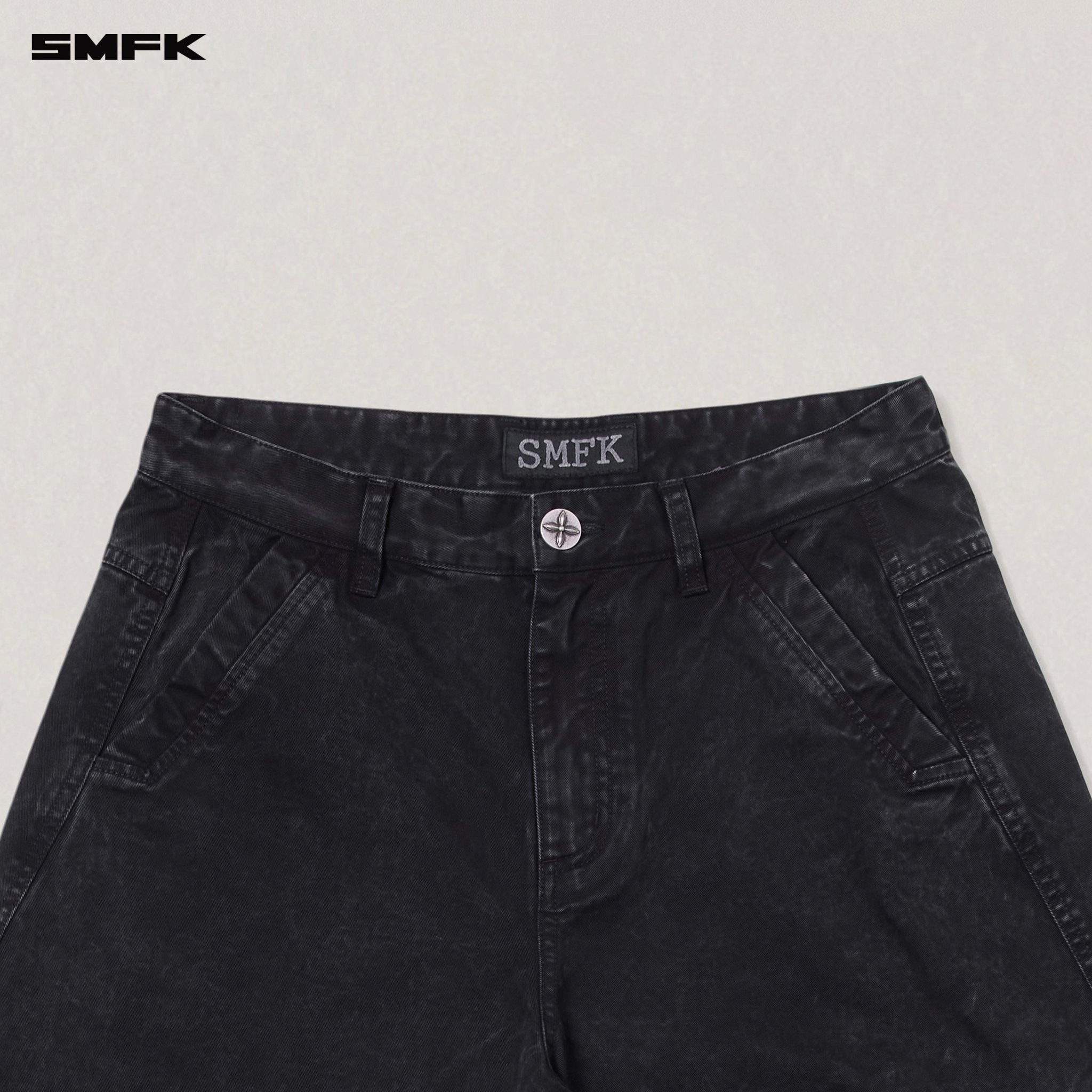 SMFK Vintage - Storm Spiral Arc Cargo Pants In Wild Black | MADAX