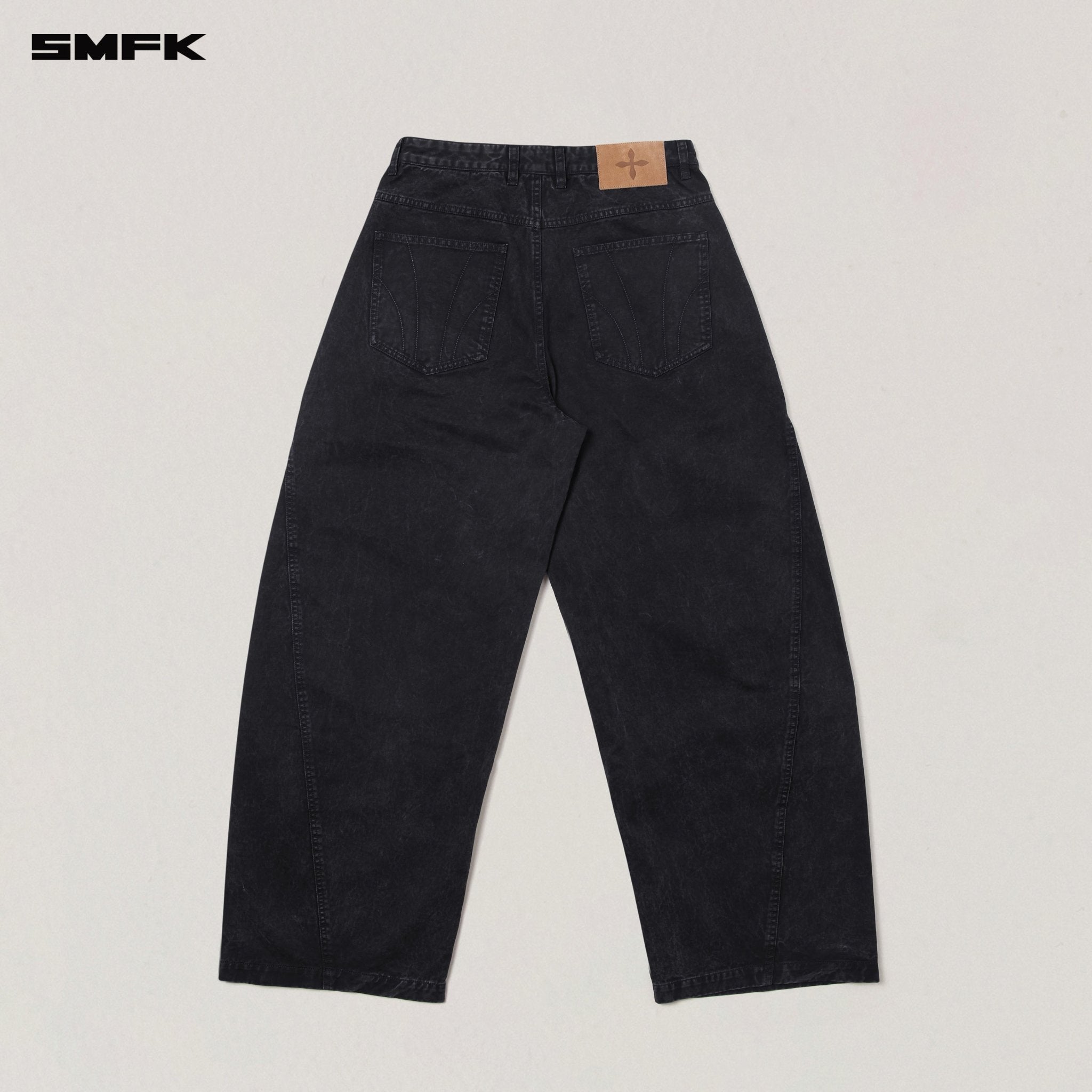 SMFK Vintage - Storm Spiral Arc Cargo Pants In Wild Black | MADAX