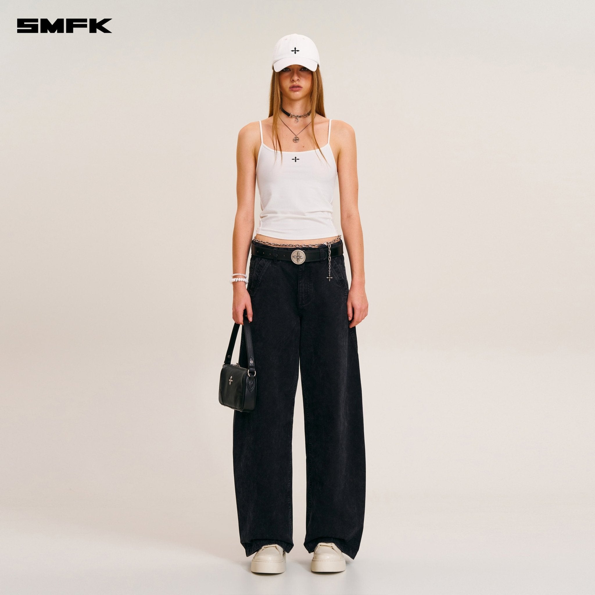 SMFK Vintage - Storm Spiral Arc Cargo Pants In Wild Black | MADAX