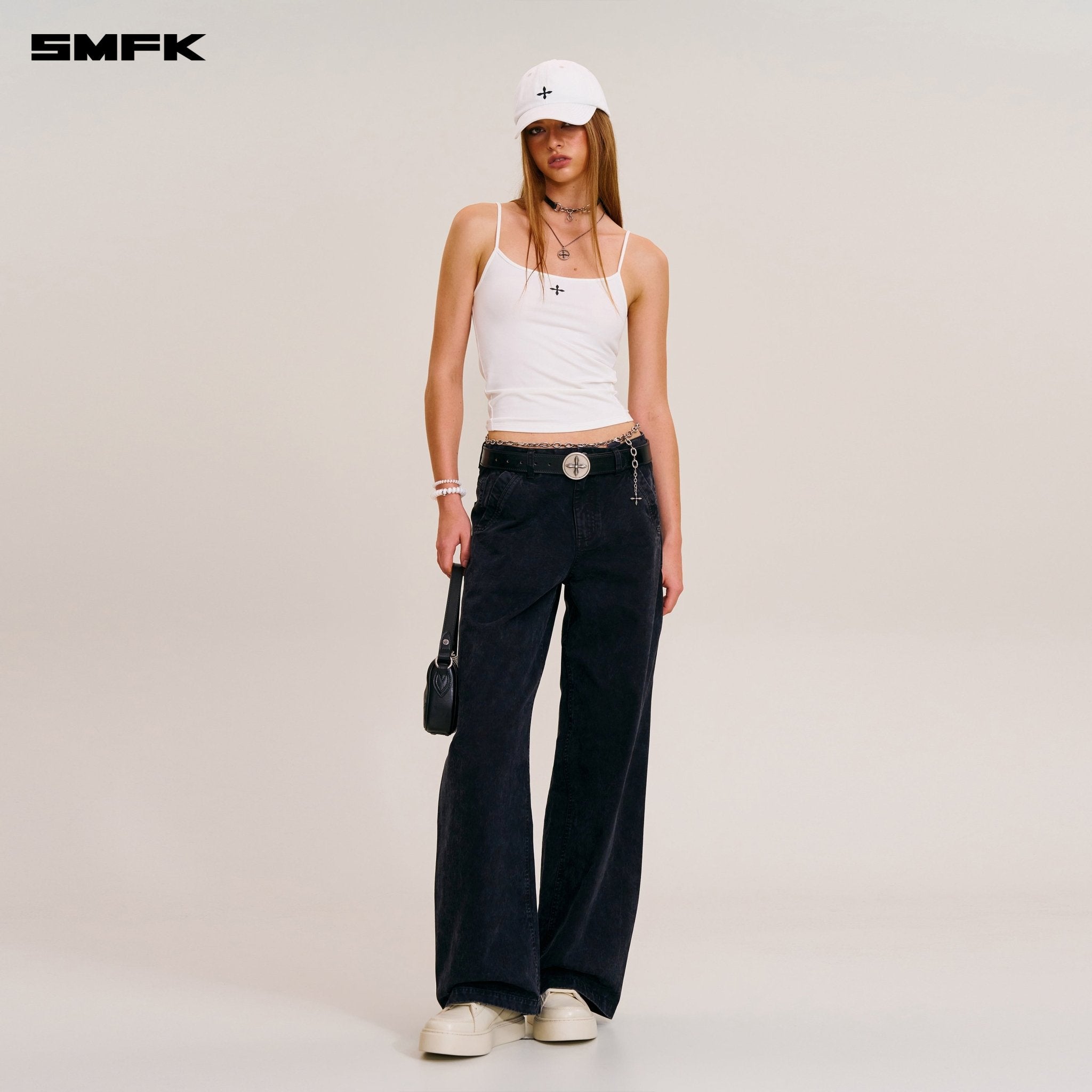 SMFK Vintage - Storm Spiral Arc Cargo Pants In Wild Black | MADAX