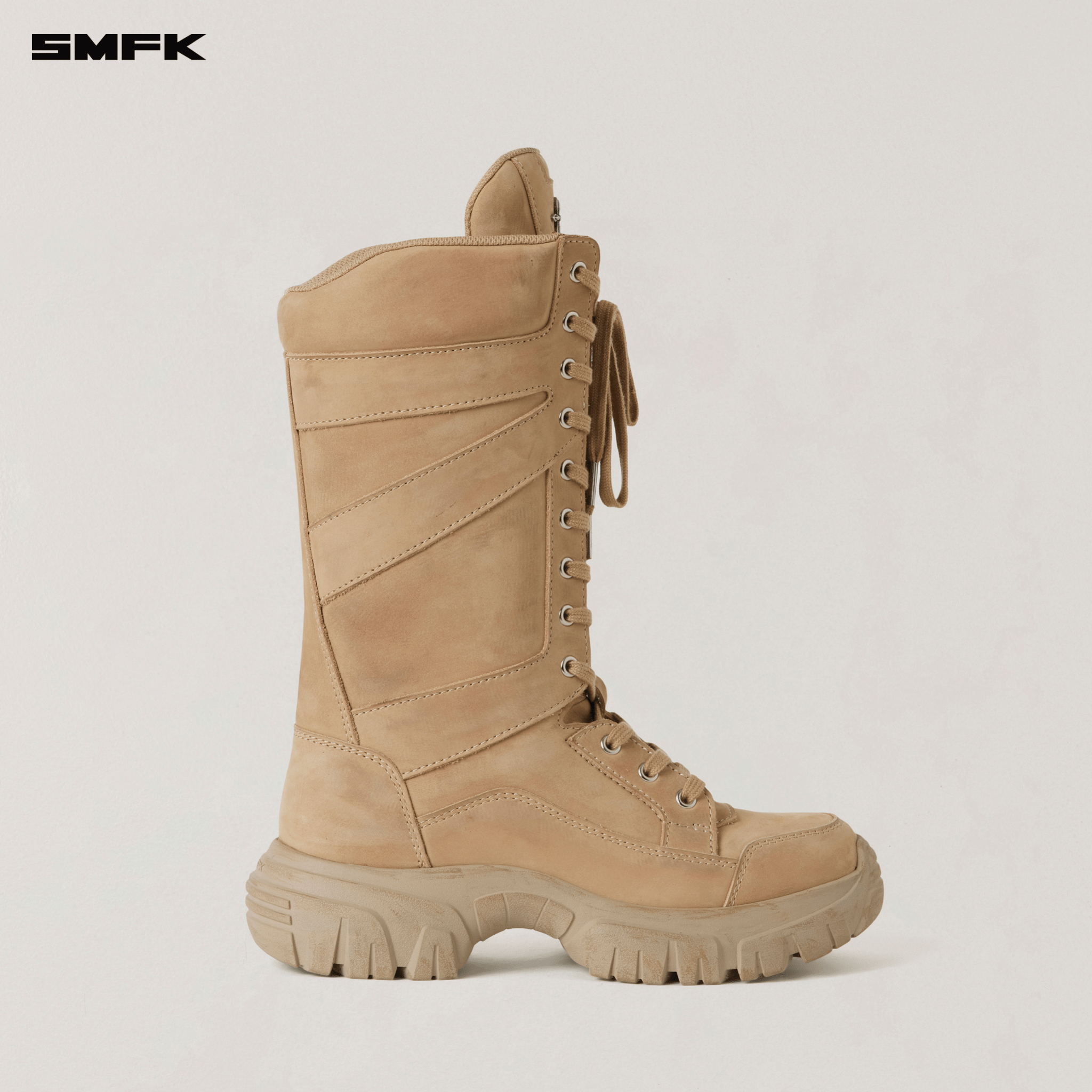 SMFK VINTAGE - WILD WIND LEATHER HIKE HIGH BOOTS SAND PATINA | MADAX
