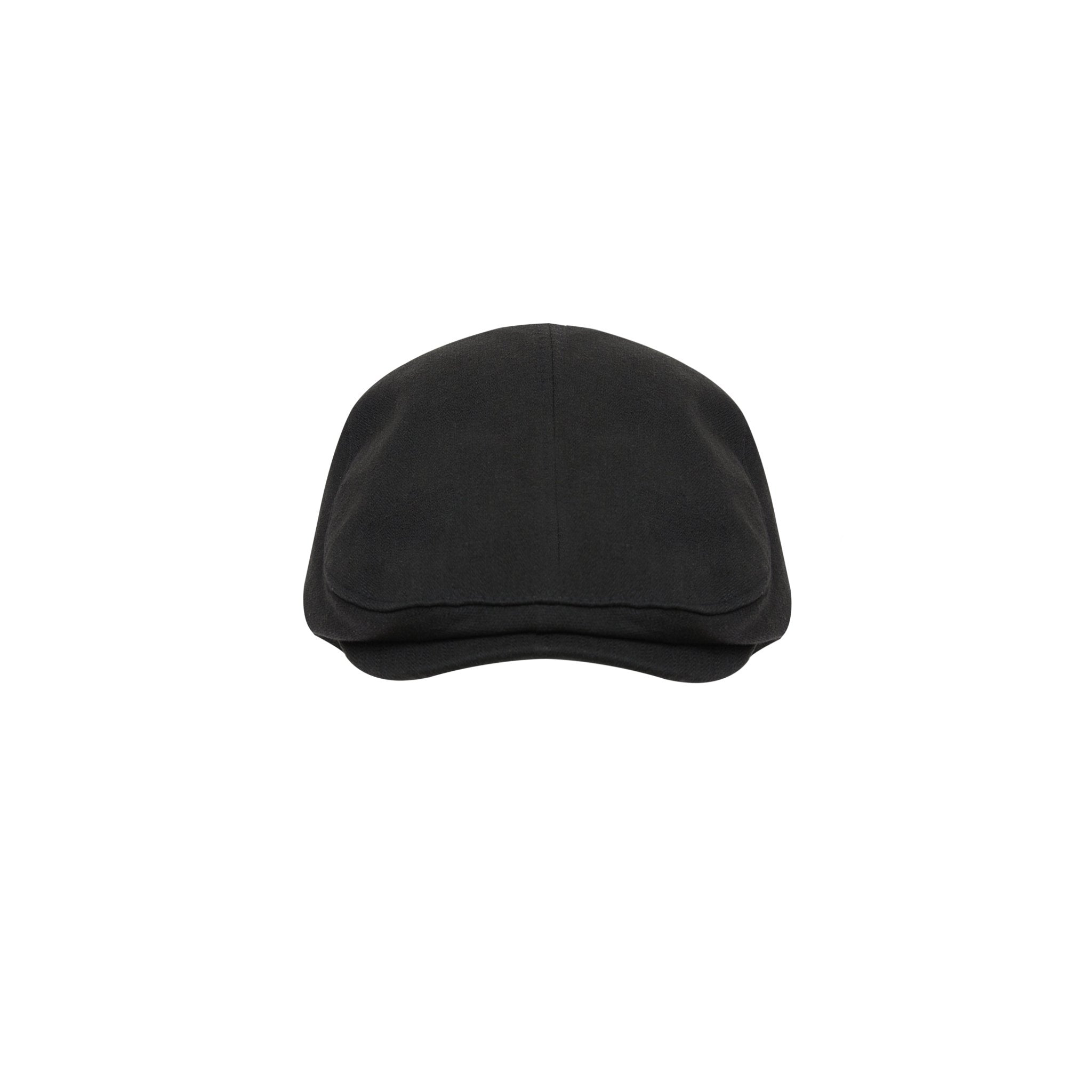 Vivian Black Cotton-Linen Beret Hat | MADAX