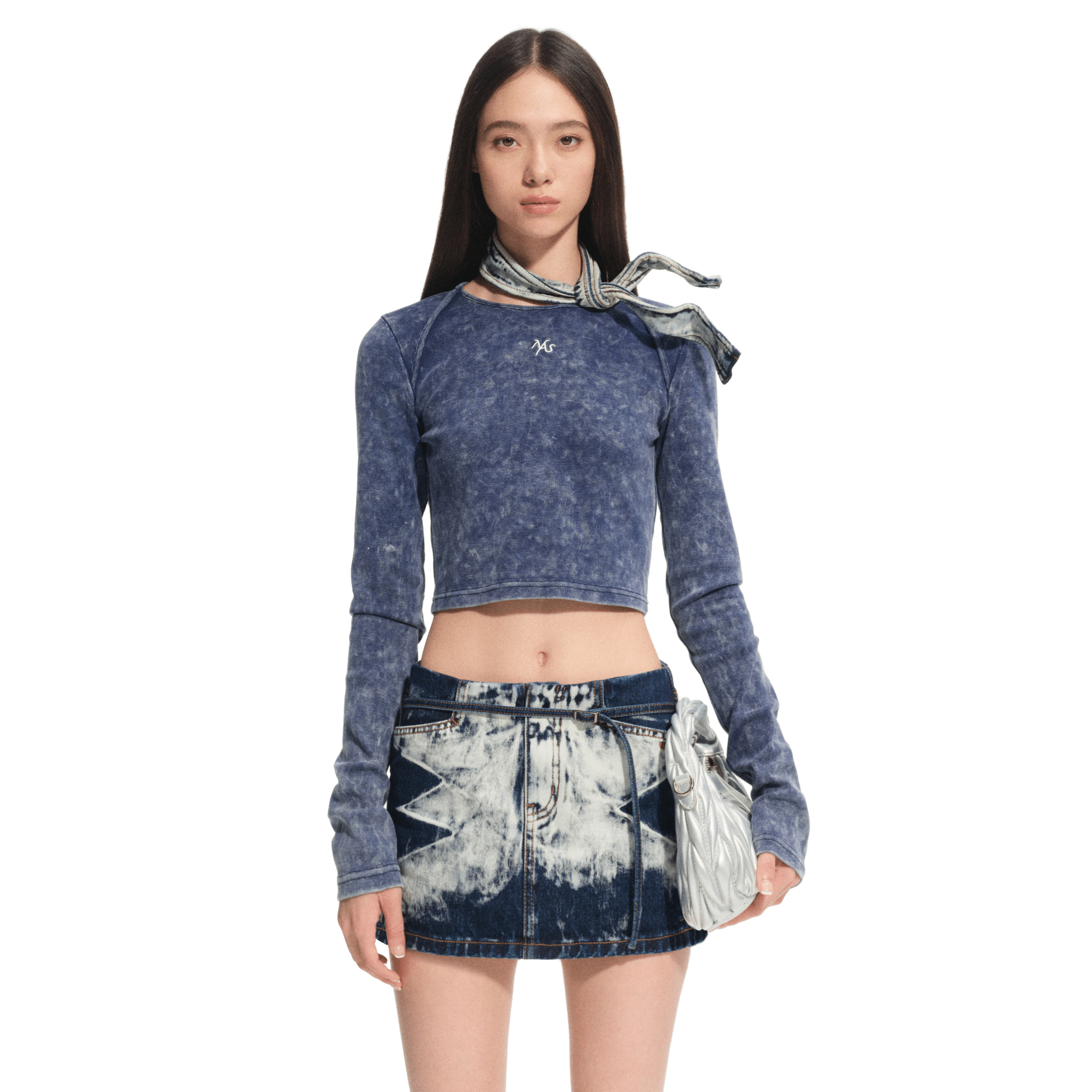 NAWS Volcanic Slim Fit Tee in Blue | MADAX