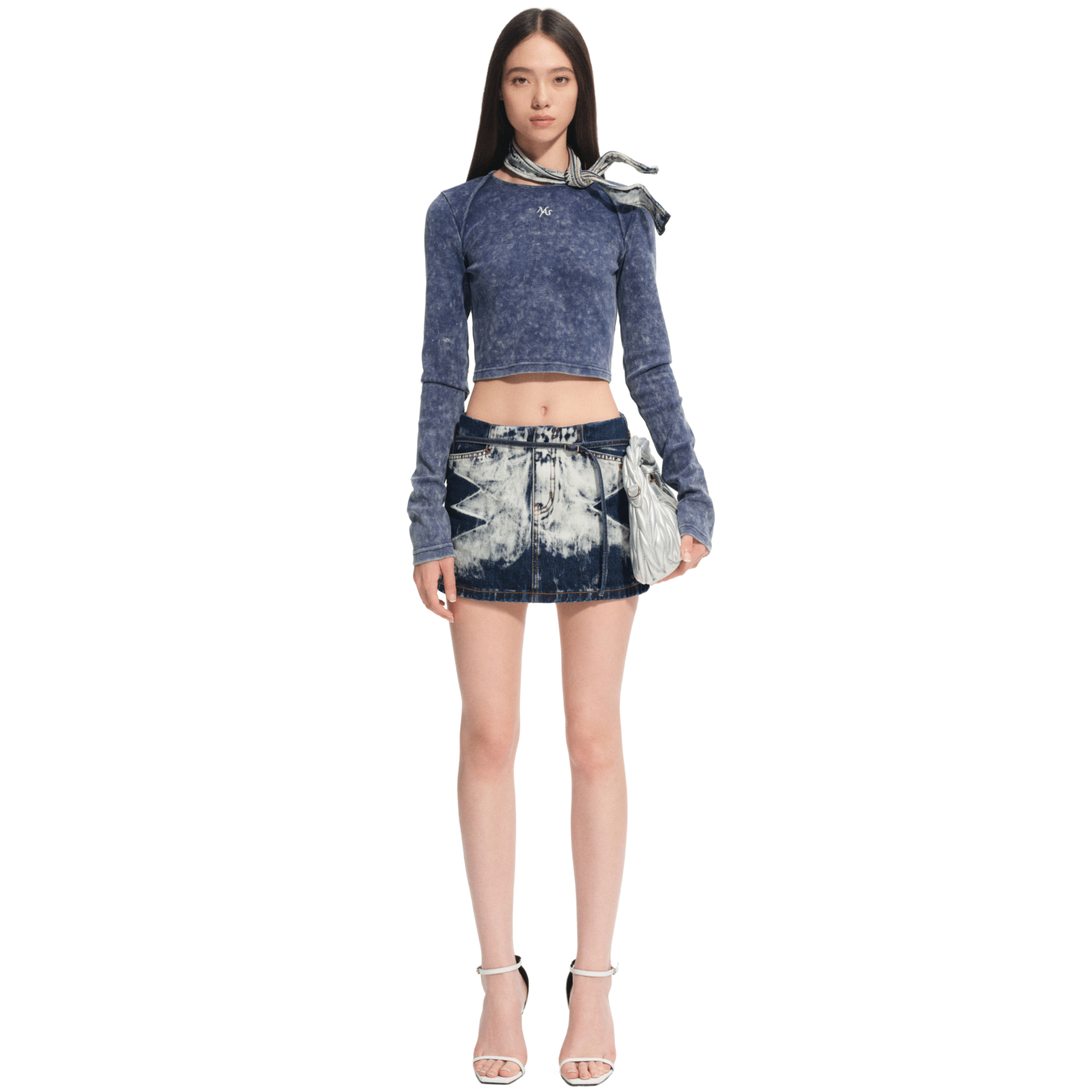 NAWS Volcanic Slim Fit Tee in Blue | MADAX