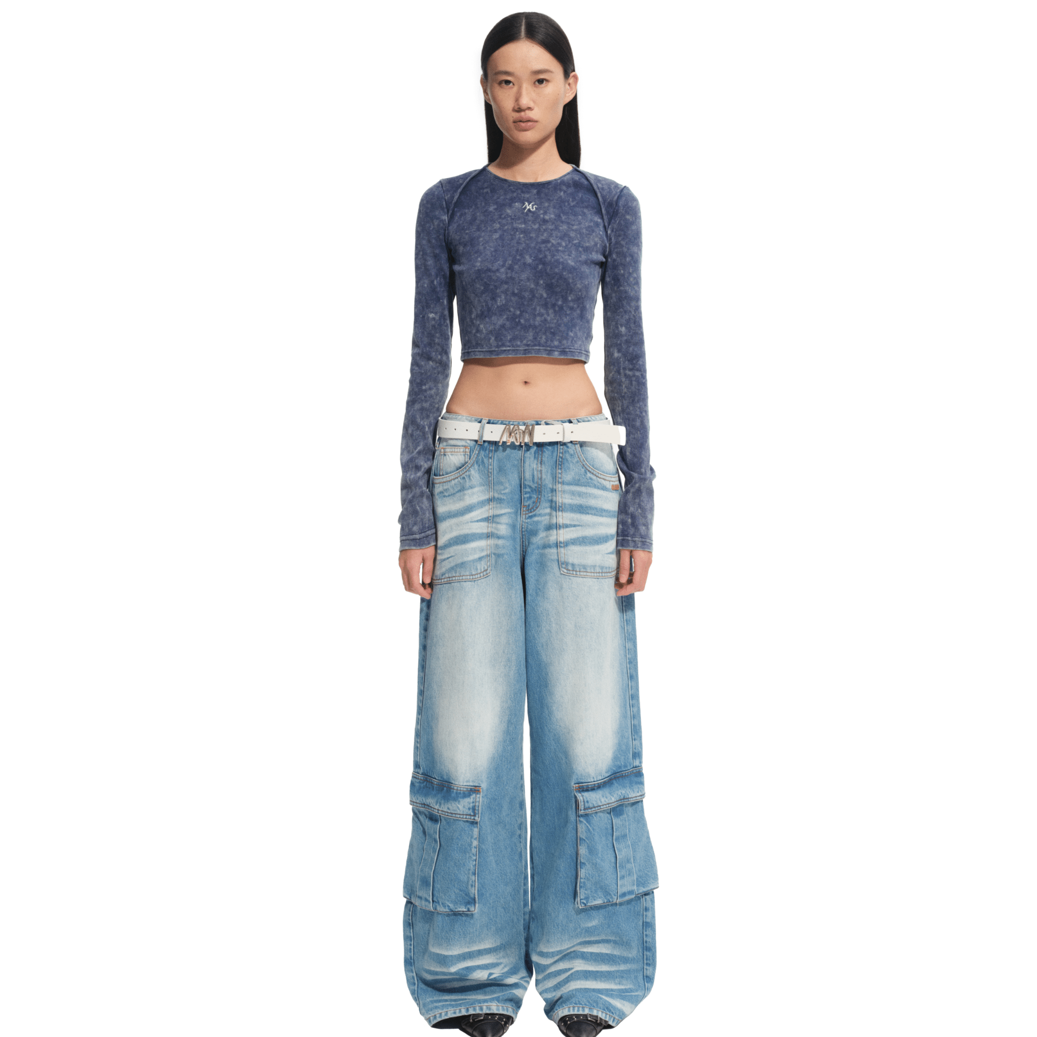 NAWS Volcanic Slim Fit Tee in Blue | MADAX