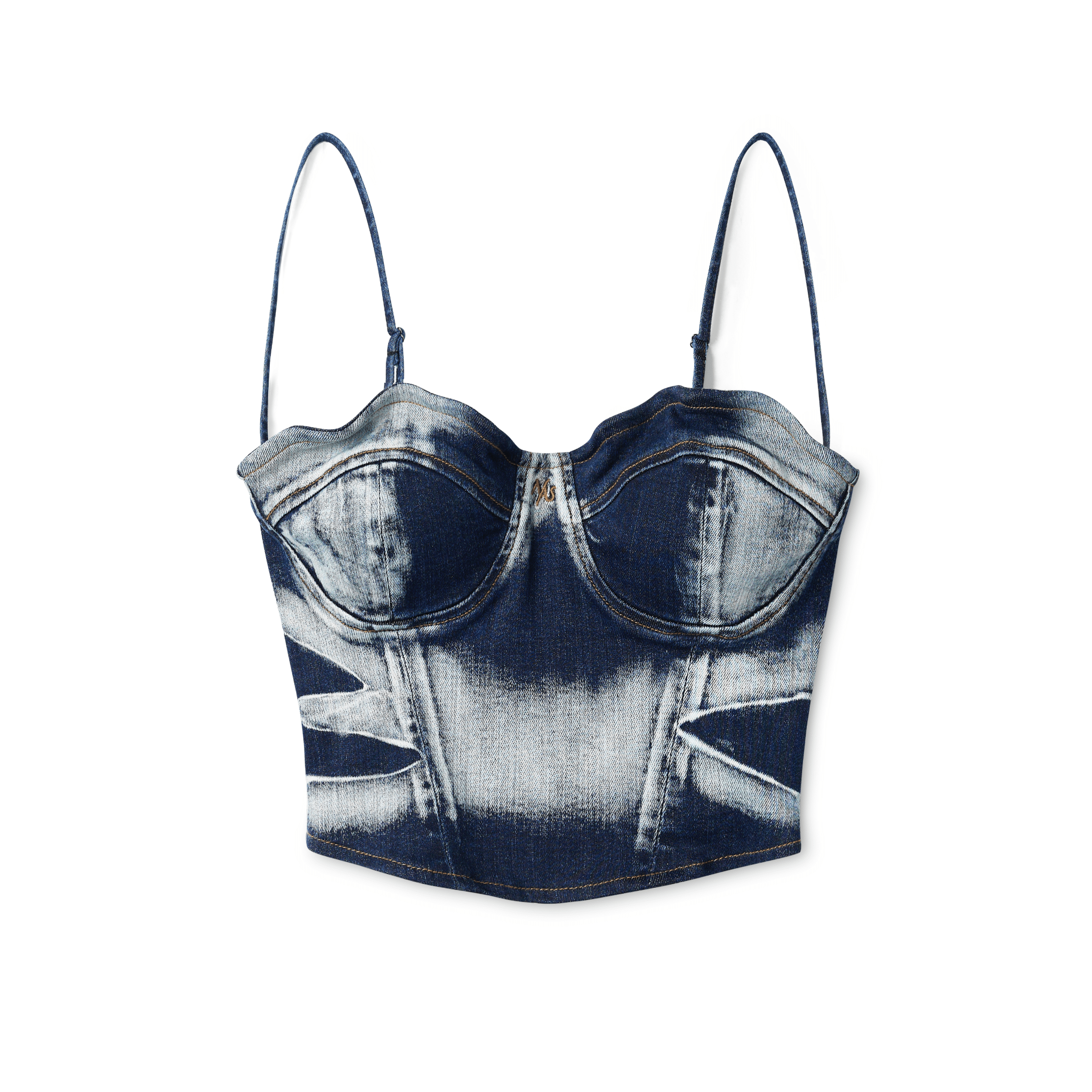 NAWS Volcanic Structured Bustier in Blue | MADAX