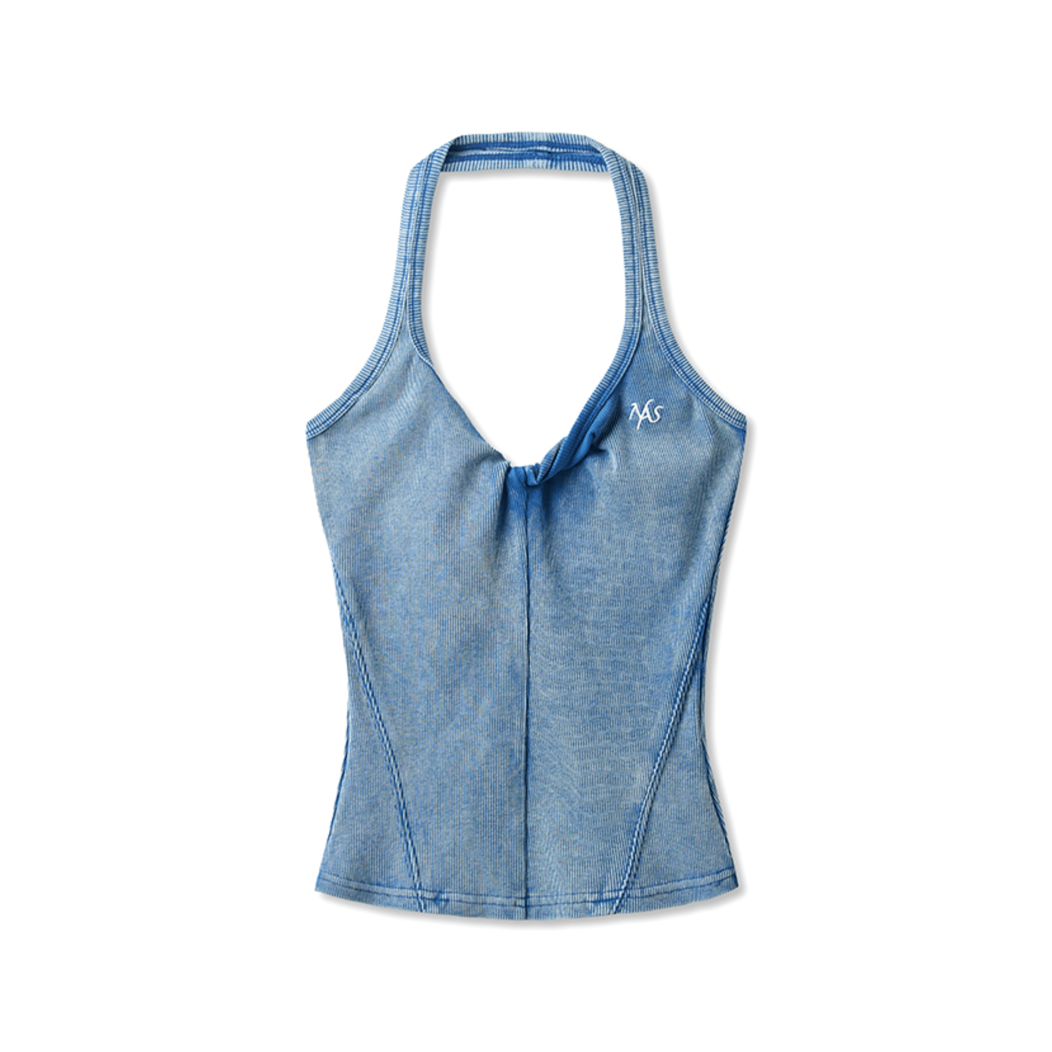 NAWS Volcano Halter Tank Top in Blue | MADAX