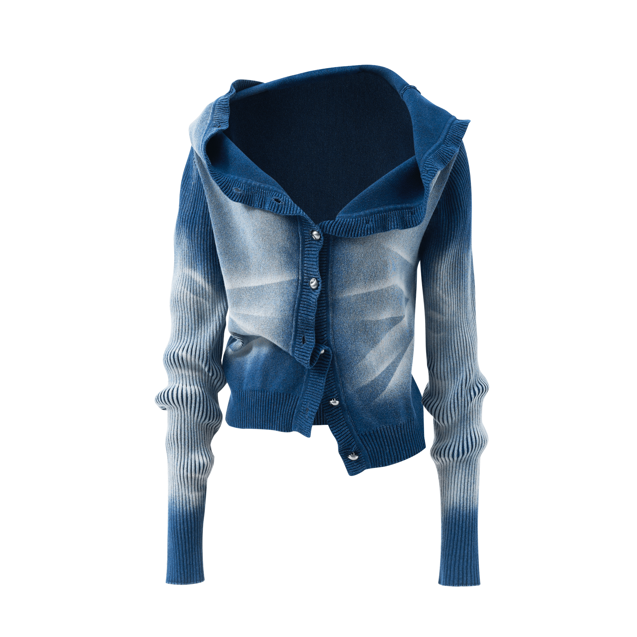 NAWS Volcano Knit Cardigan in Blue | MADAX