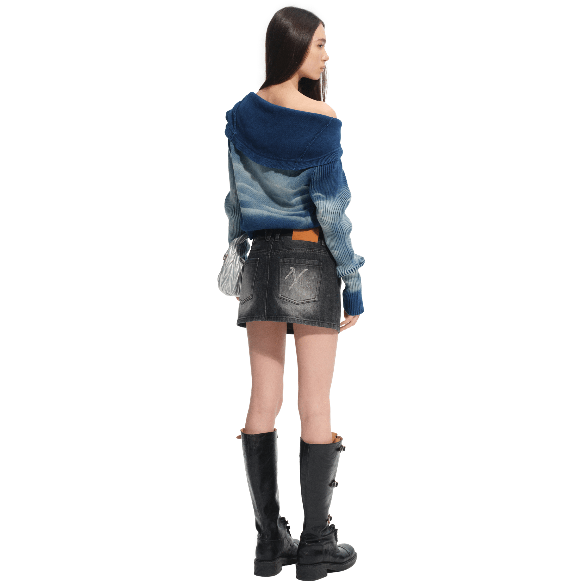 NAWS Volcano Knit Cardigan in Blue | MADAX