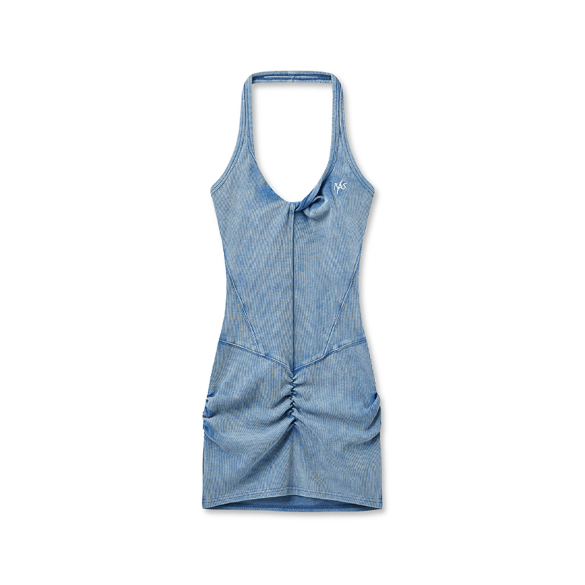 NAWS Volcano Strapless Dress in Blue | MADAX