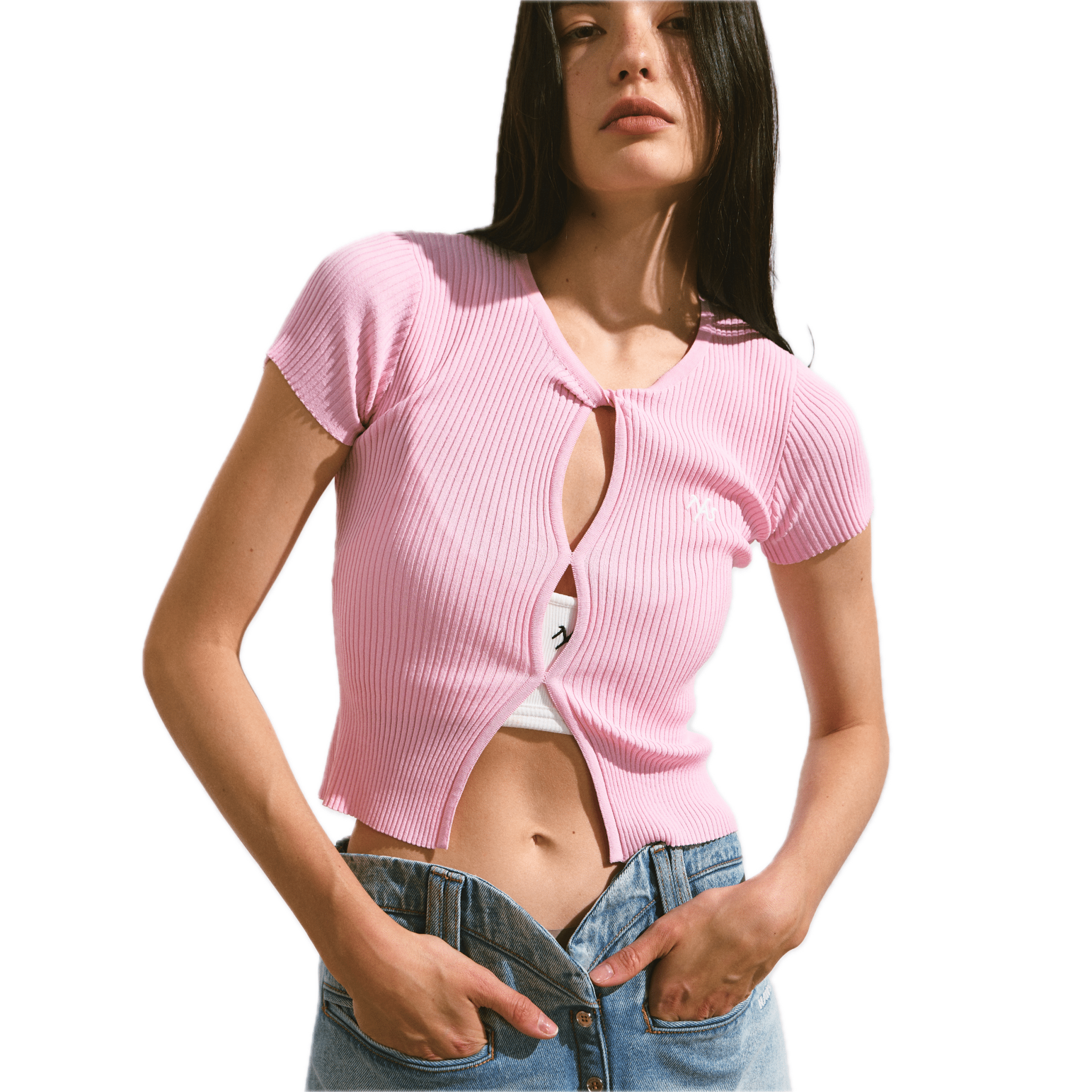 NAWS Water Drop Cardigans in Pink | MADAX