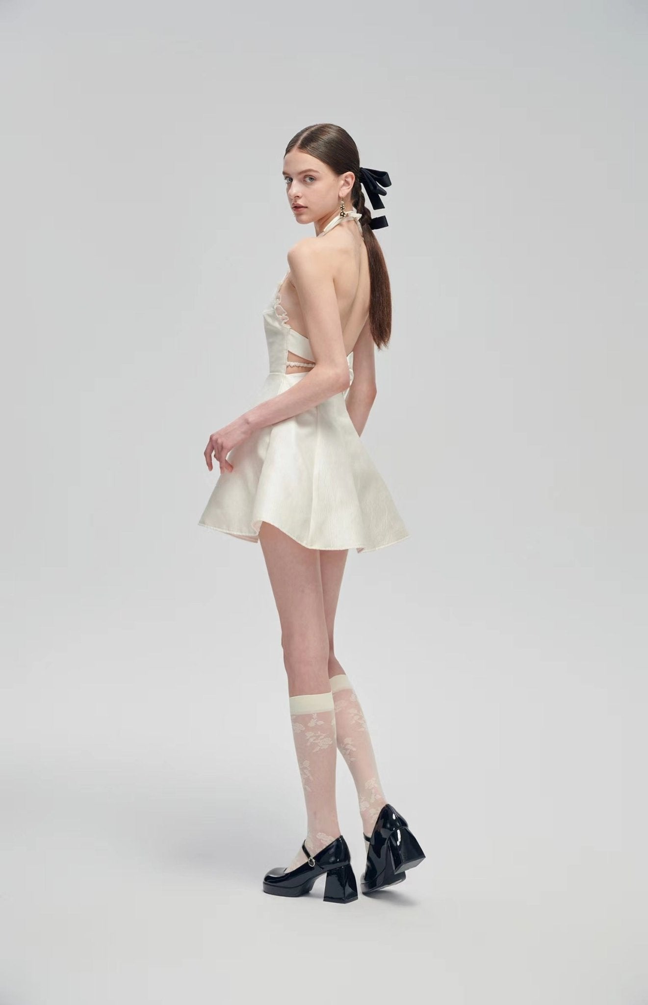 Fa sogno White Back Jacquard Skirt | MADA IN CHINA