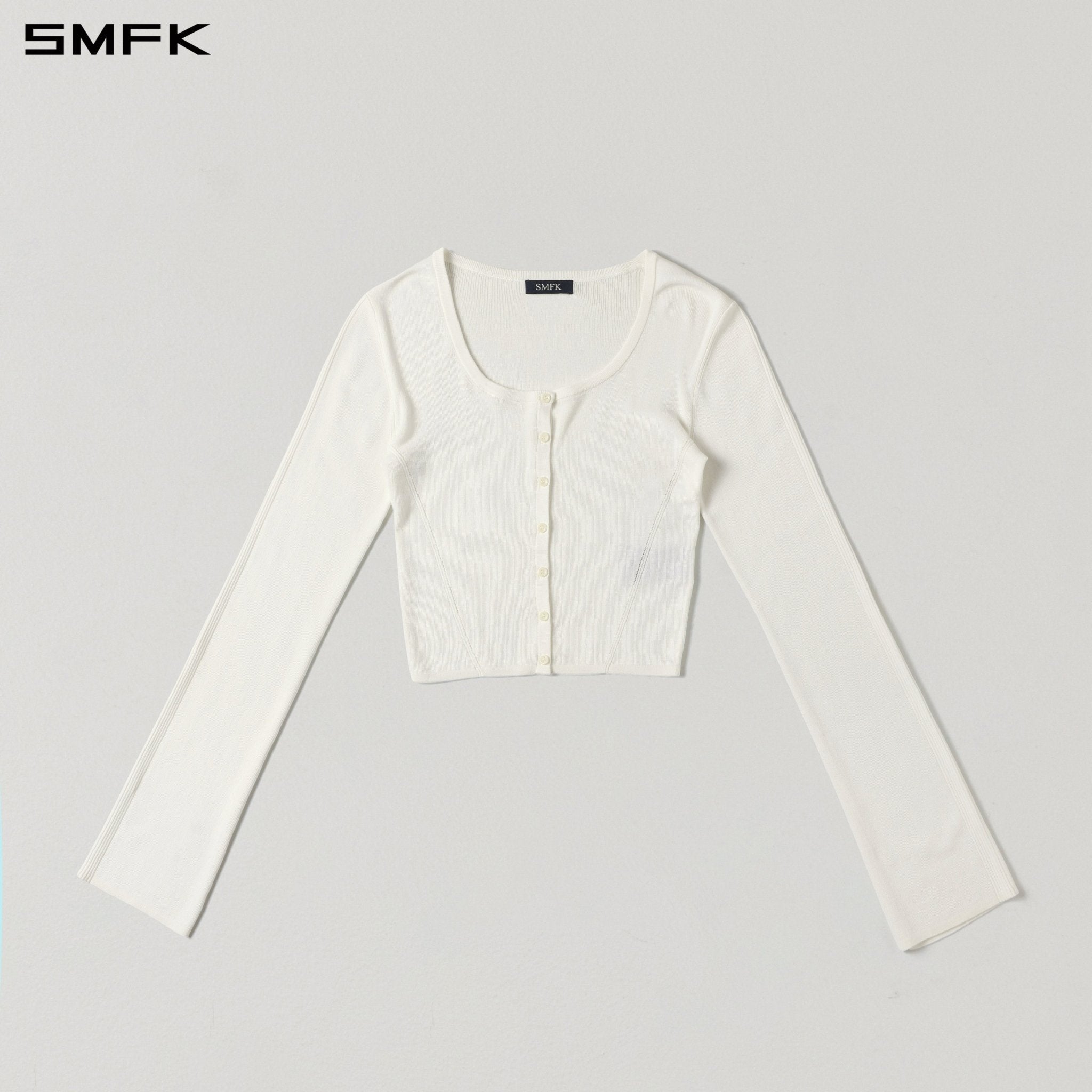 SMFK White Bell-Sleeved Cardigan | MADAX