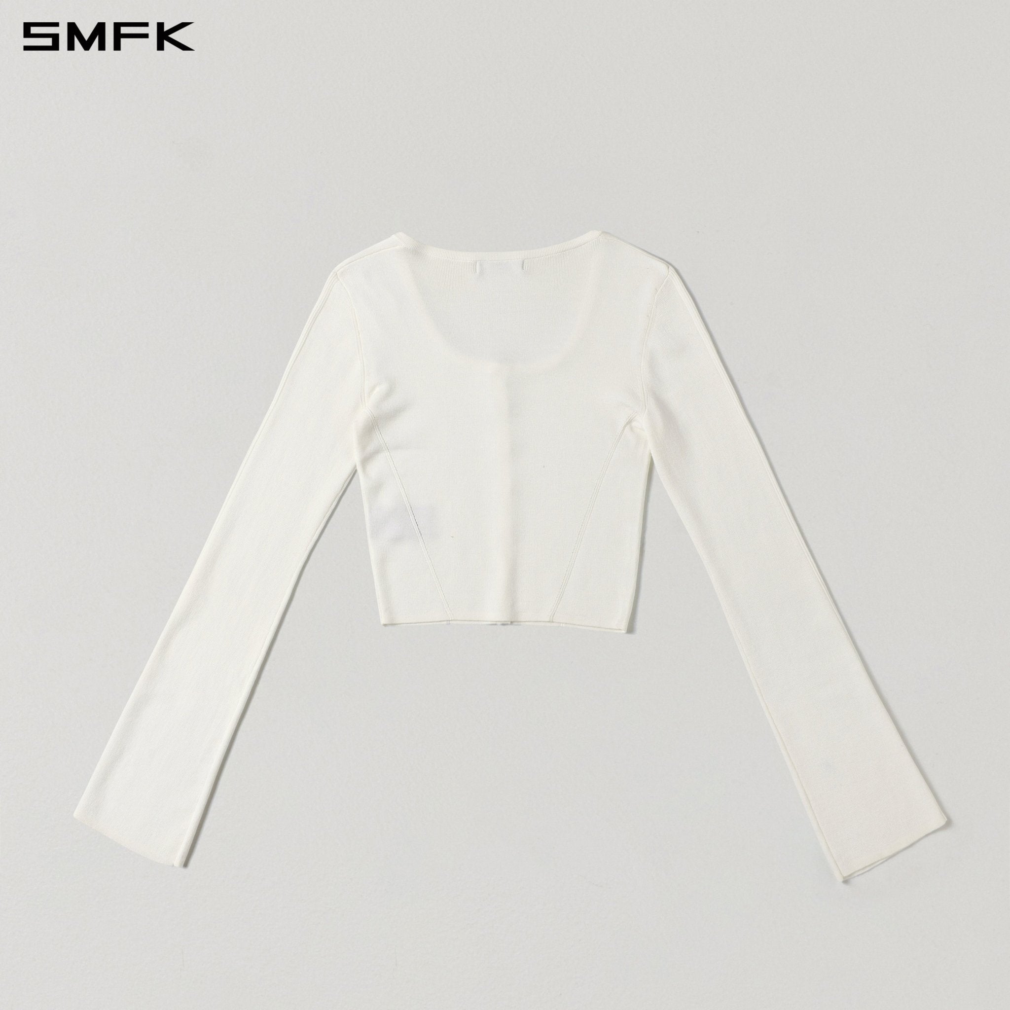 SMFK White Bell-Sleeved Cardigan | MADAX