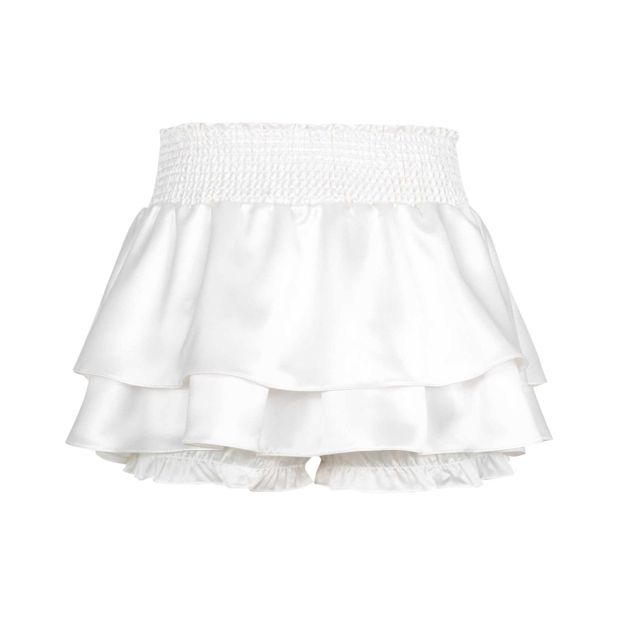 THREE QUARTERS White Bow Waist Head Pod Cake Dress | MADA IN CHINA