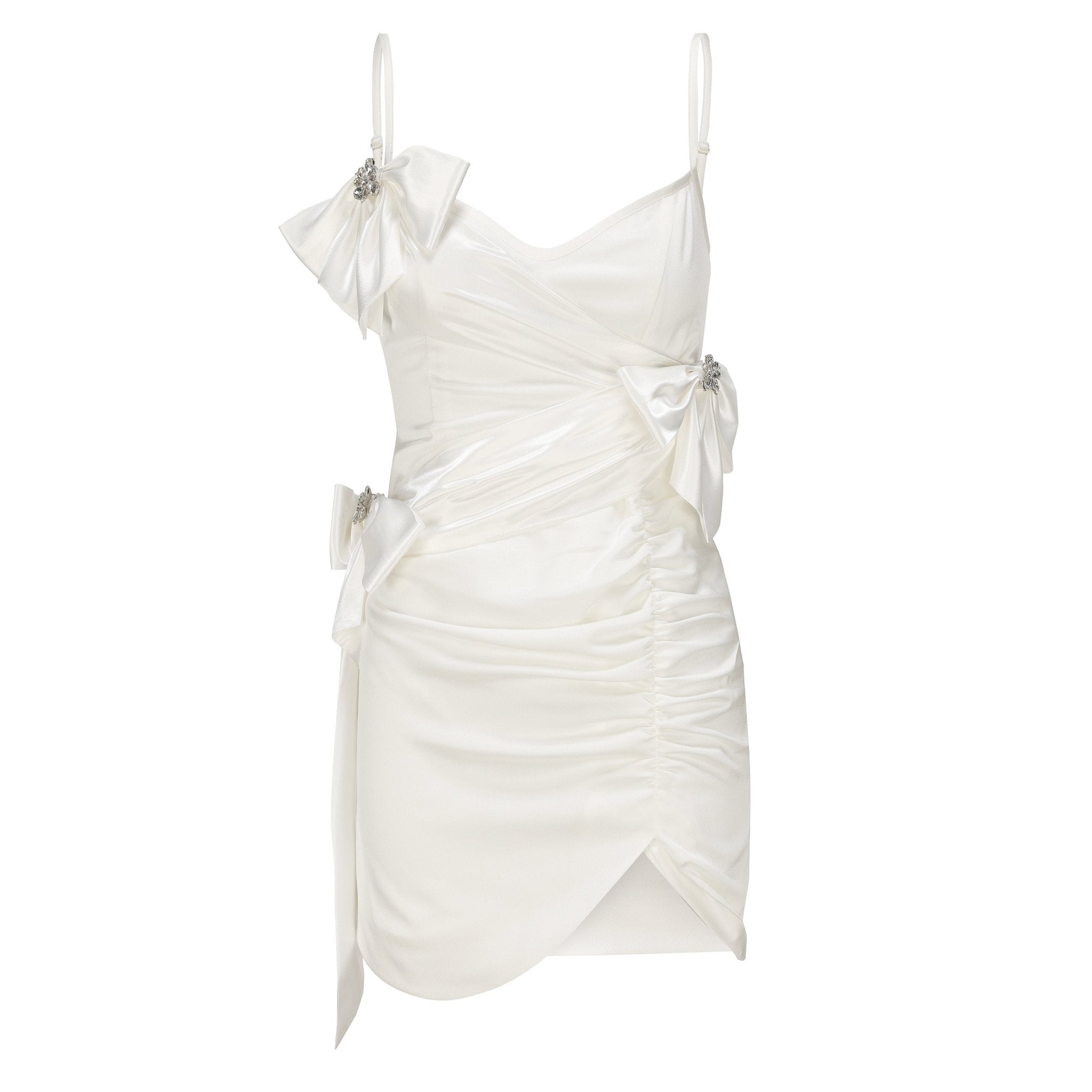 ARTE PURA White Bowknot Halter Dress | MADA IN CHINA