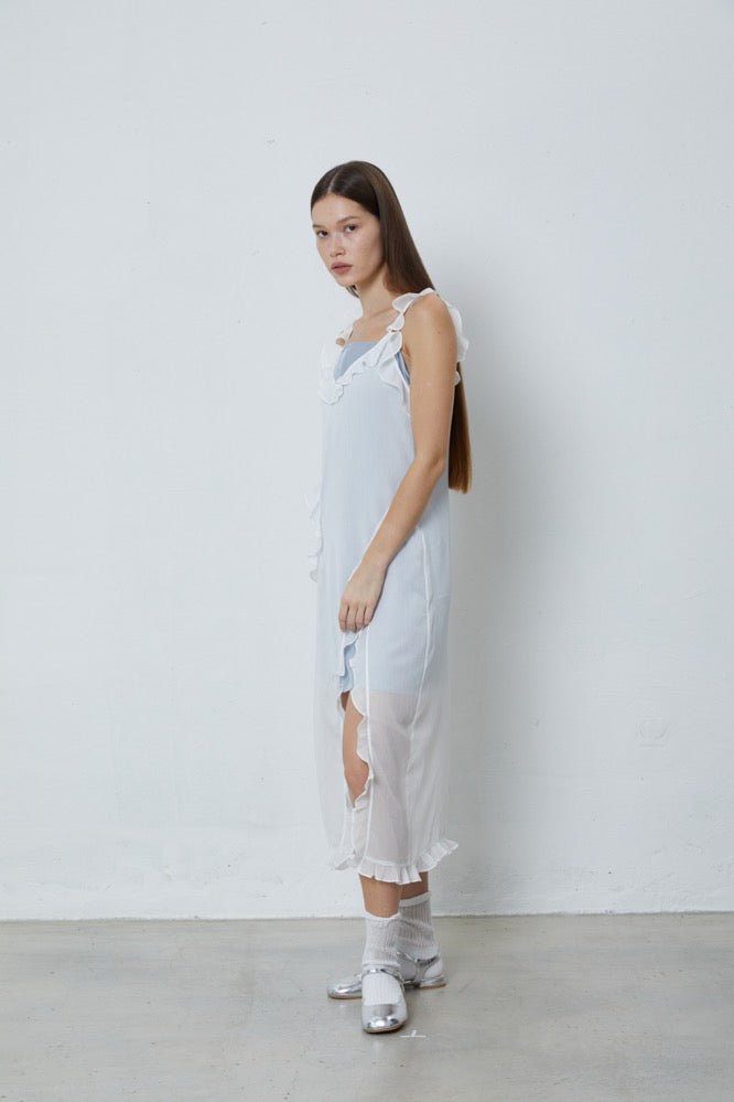 FENGYI TAN White Double-layered Cutout Dress | MADA IN CHINA