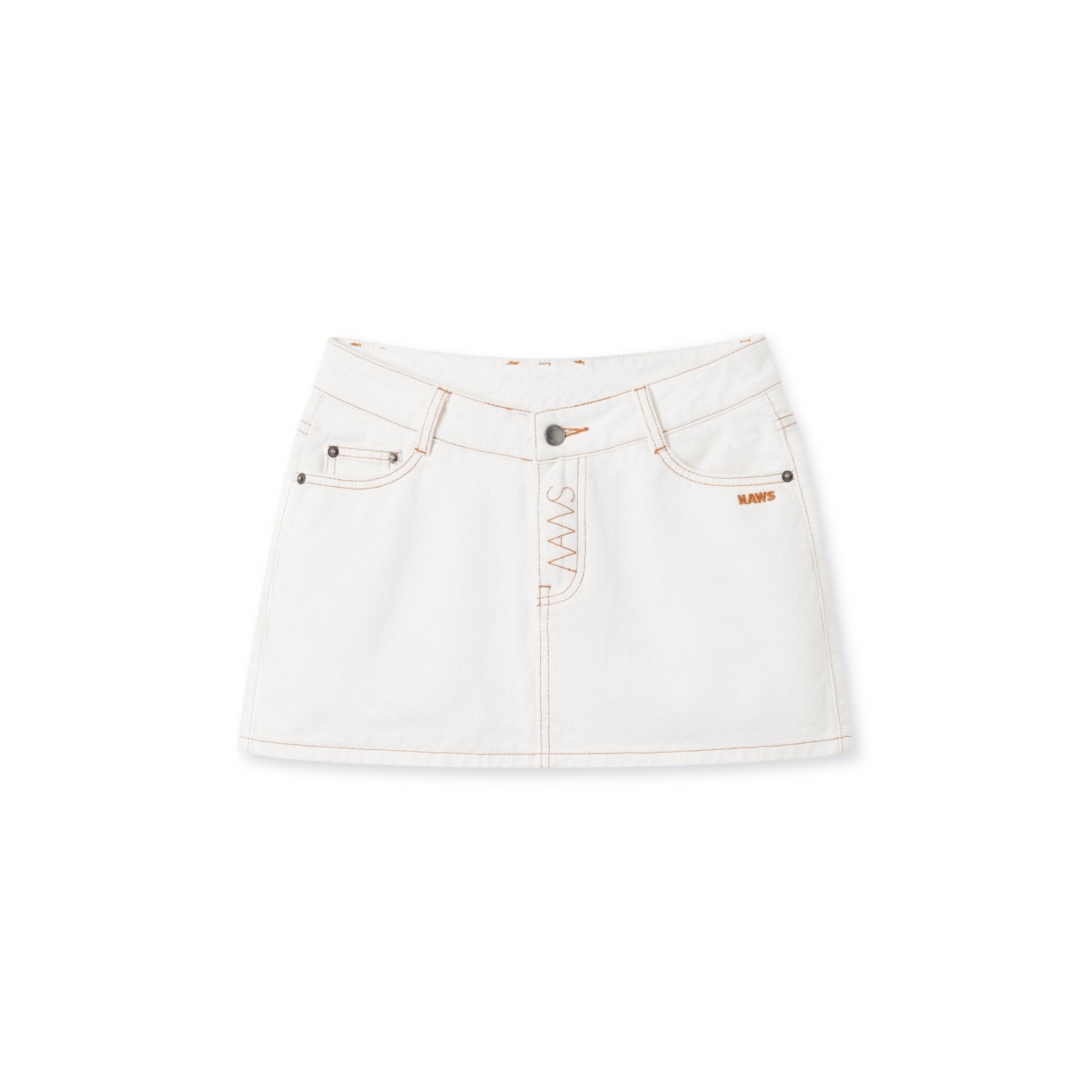NAWS White Equestrian Denim Skirt | MADAX