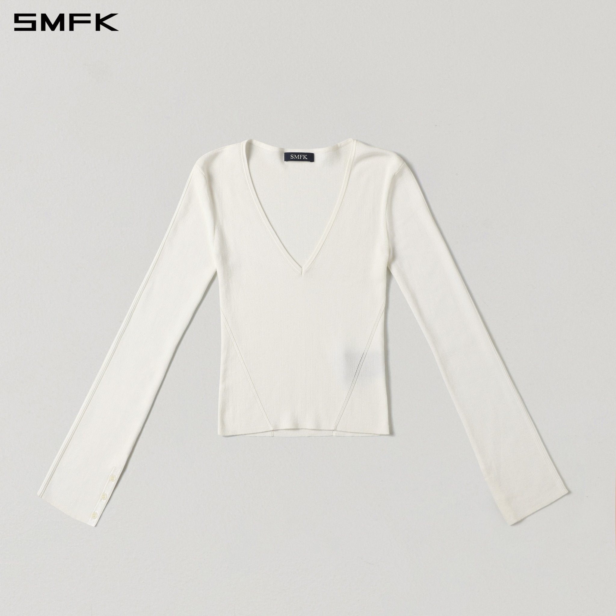 SMFK White Evening Knit Top | MADAX