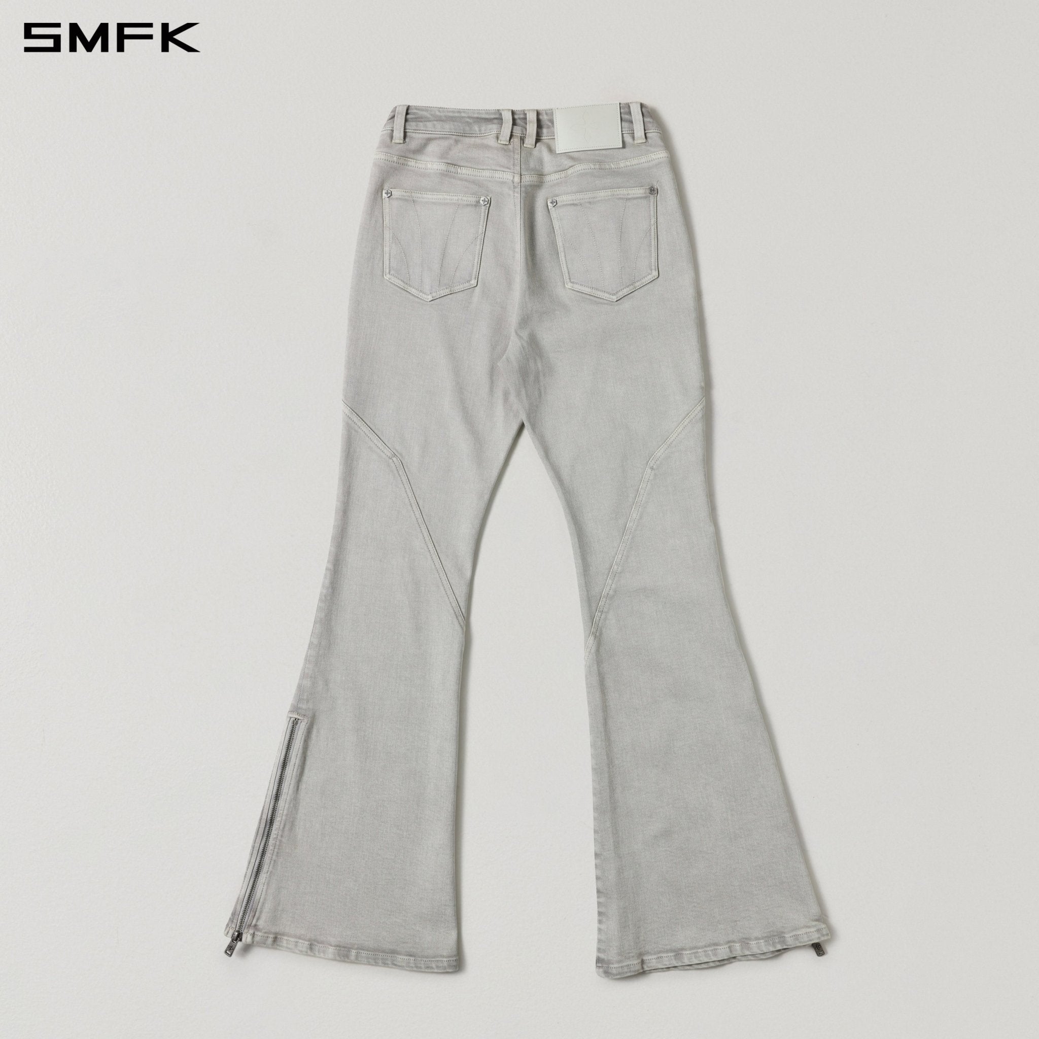 SMFK White Flared Elastic Jeans | MADAX
