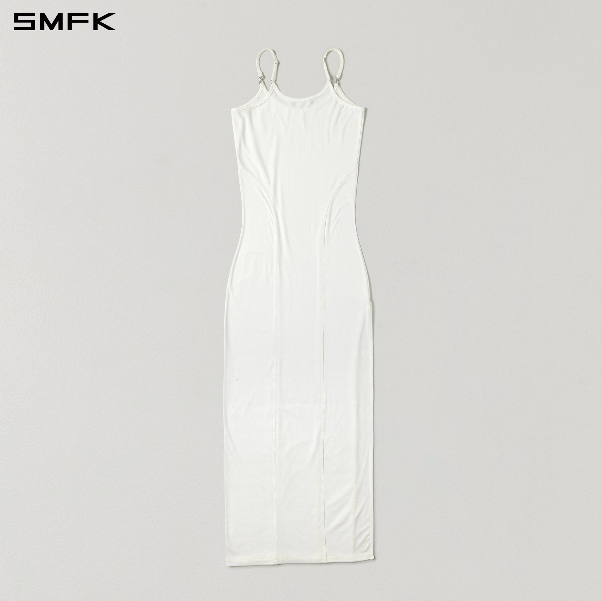 SMFK White Halter-Neck Slit Maxi Dress | MADAX
