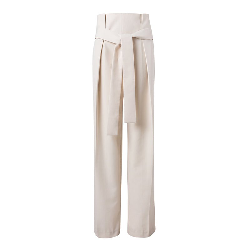 Ther. White High-waisted Tailored Trousers | MADA IN CHINA