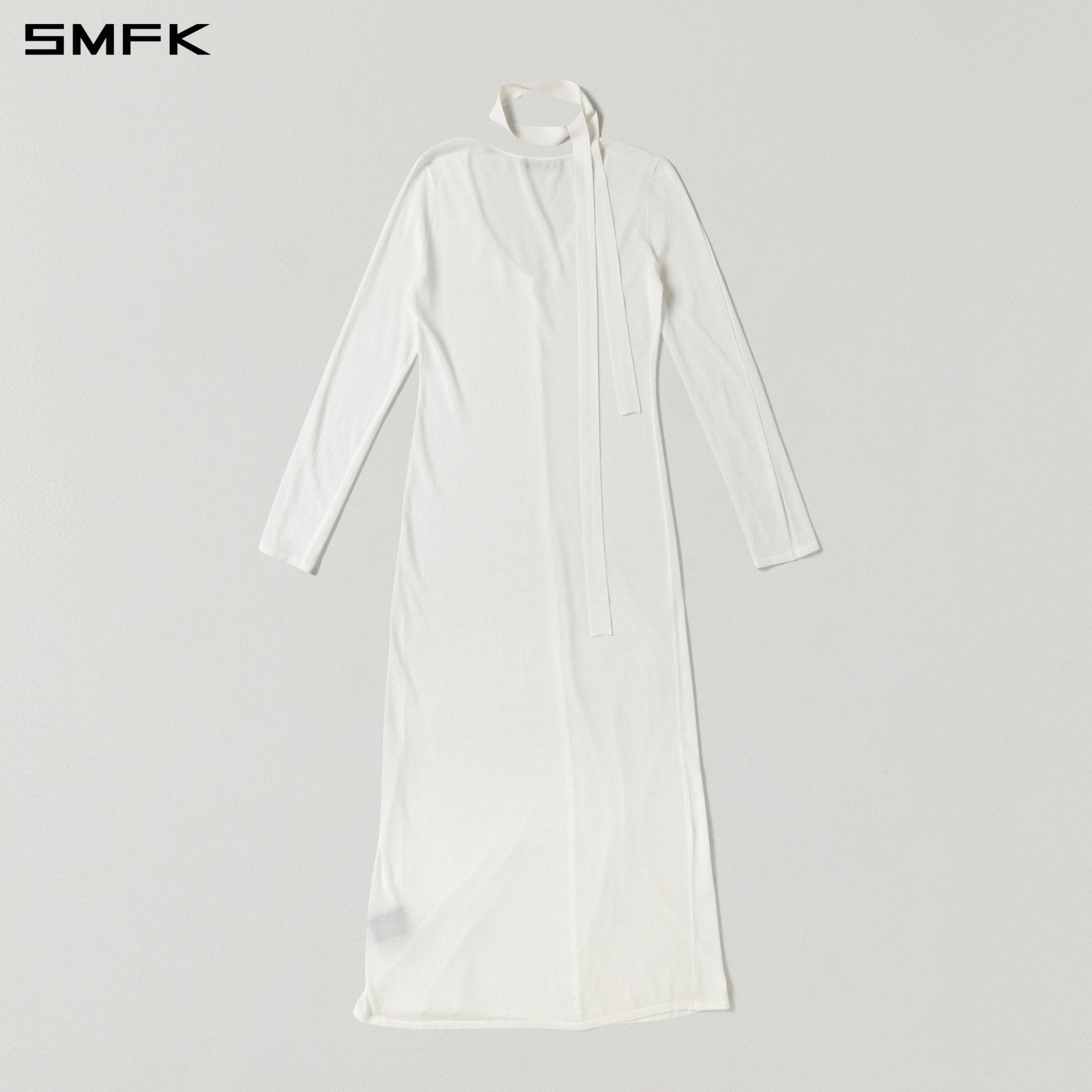 SMFK White Hoodie Cardigan Long Skirt | MADAX