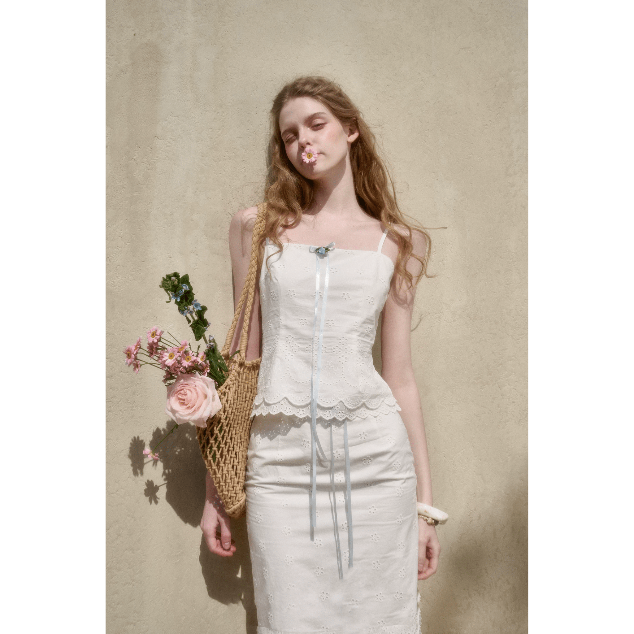 Group of Universe White Jasmine Camisole | MADAX