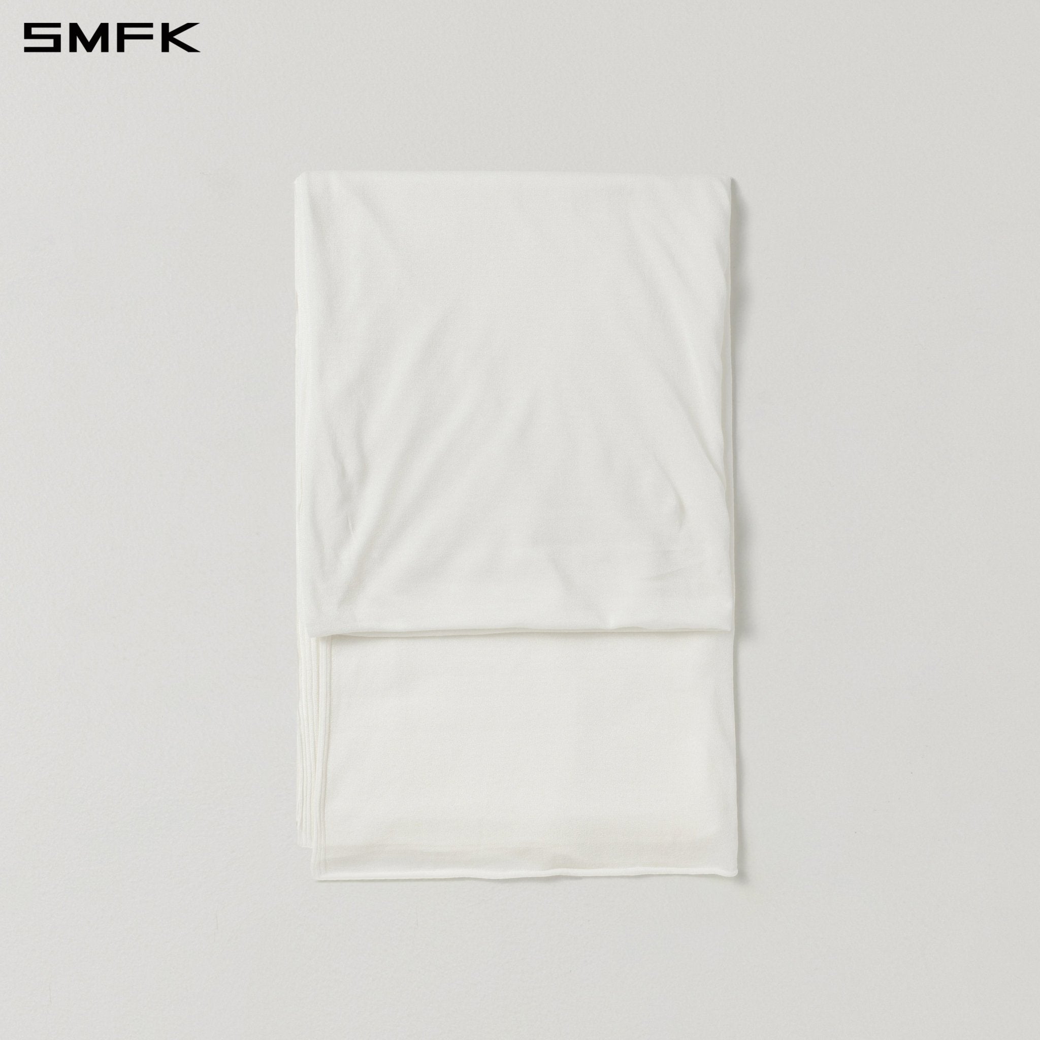 SMFK White Knitted Scarf | MADAX